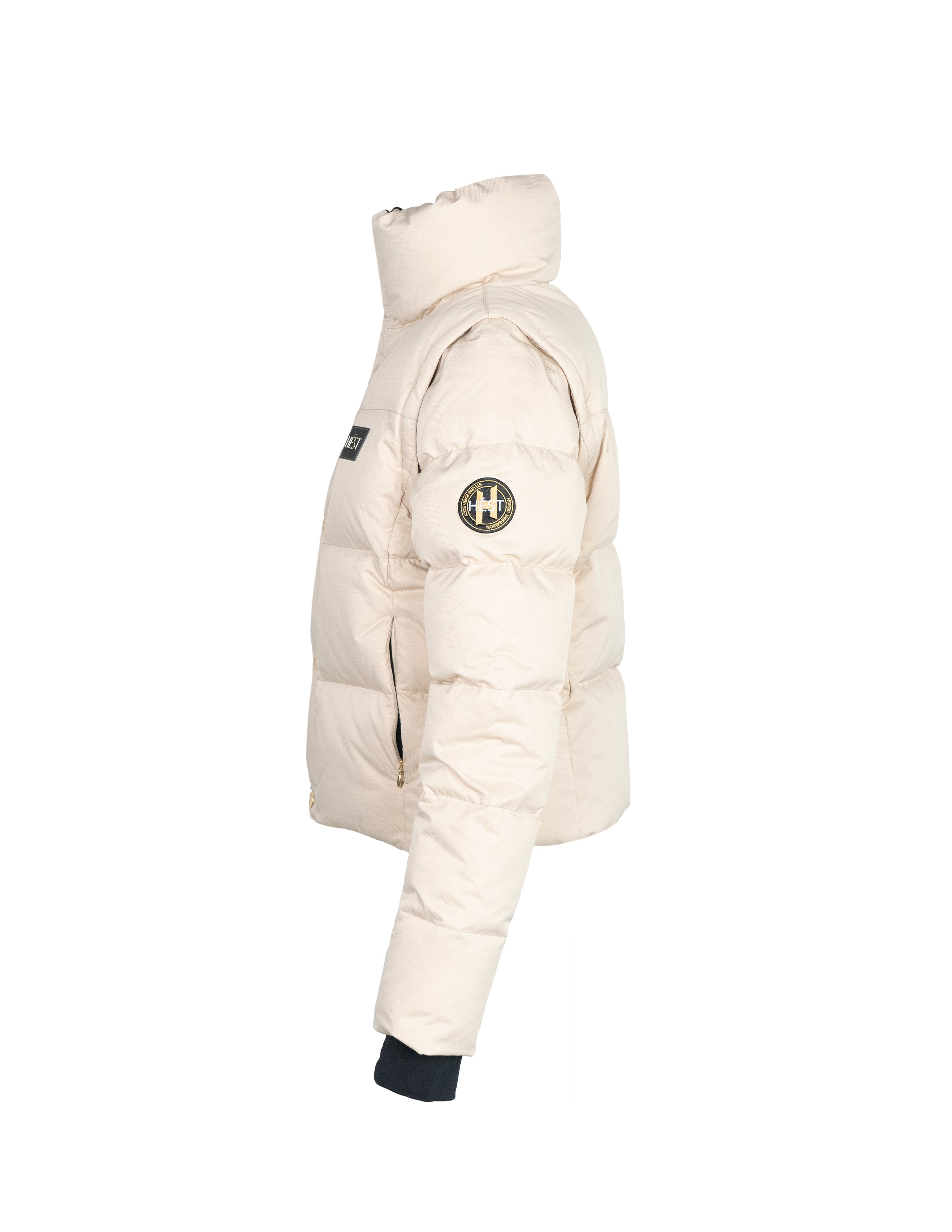 EDDA 2in1 Down Jacket/ Vest in Beige Jackets Hést   