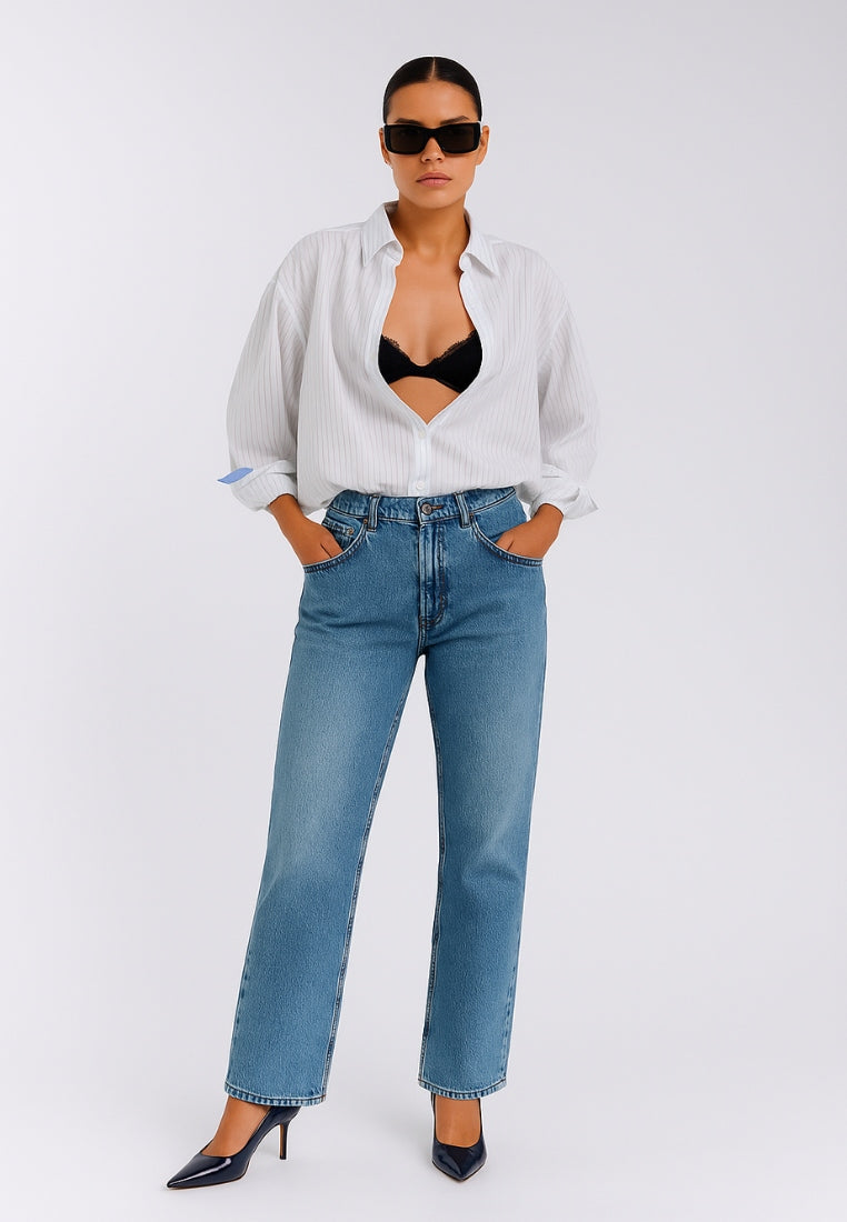 Greg Straight in Acid Wash Medium Jeans GAS