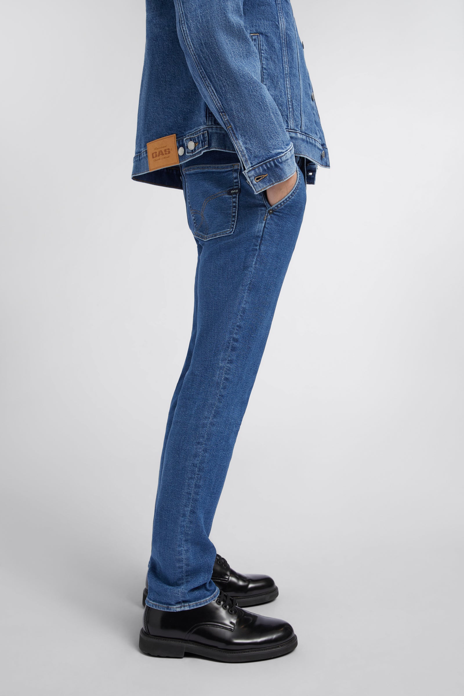 Albert S.Chino in Mid Stone Jeans GAS   