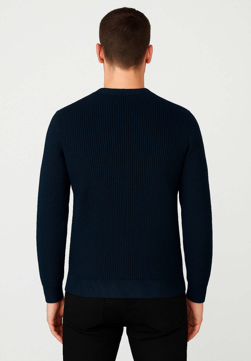 Adyn Round Neck in Navy Blue Sweater GAS