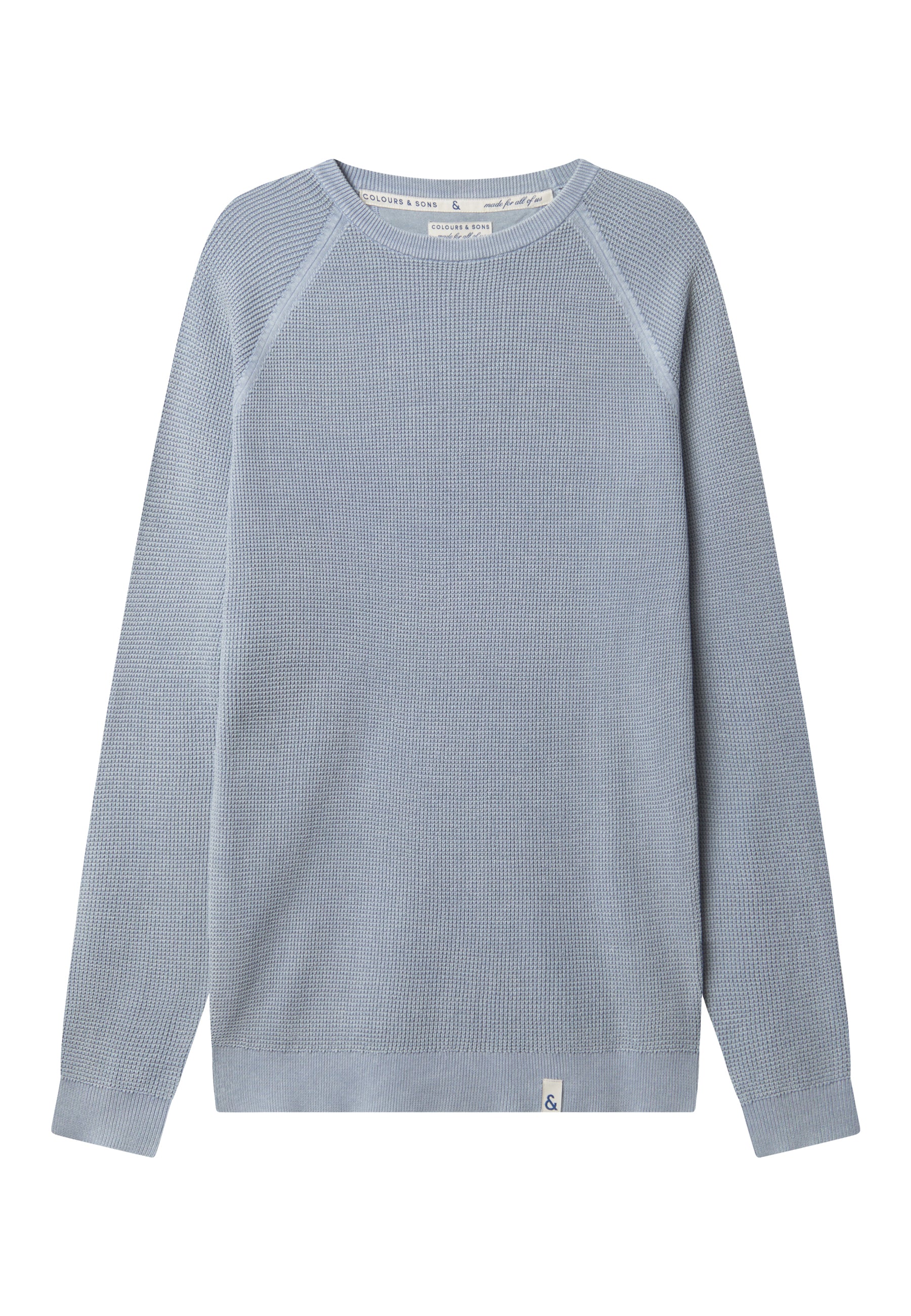 Roundneck Washed in Sky Sweater Colours and Sons   