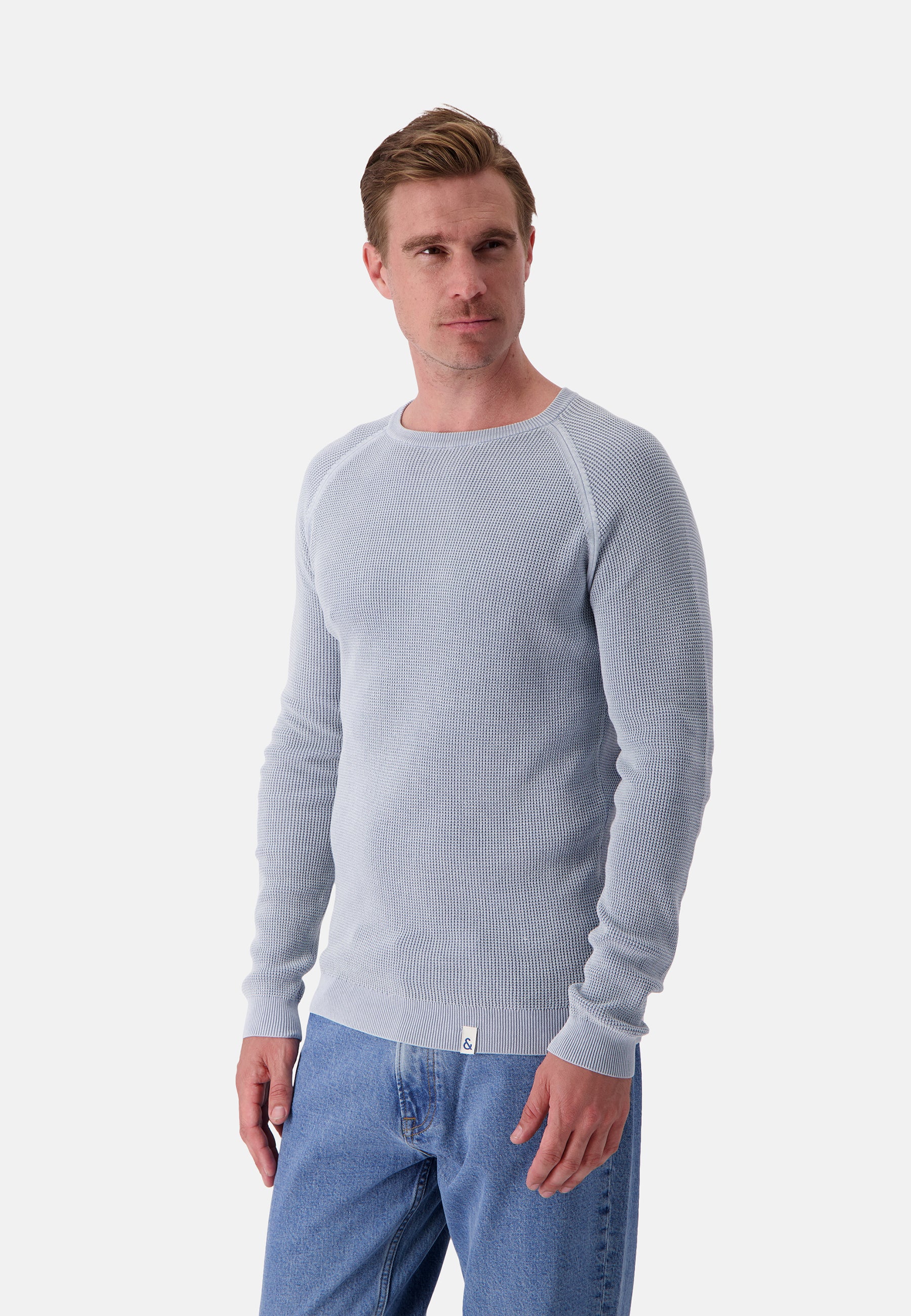 Roundneck Washed in Sky Sweater Colours and Sons   