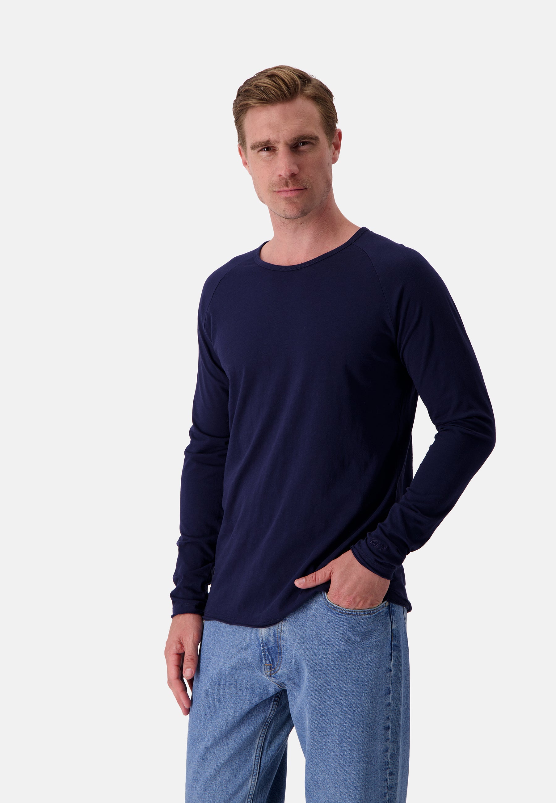 Longsleeve - Slub in Navy Shirts Colours and Sons   