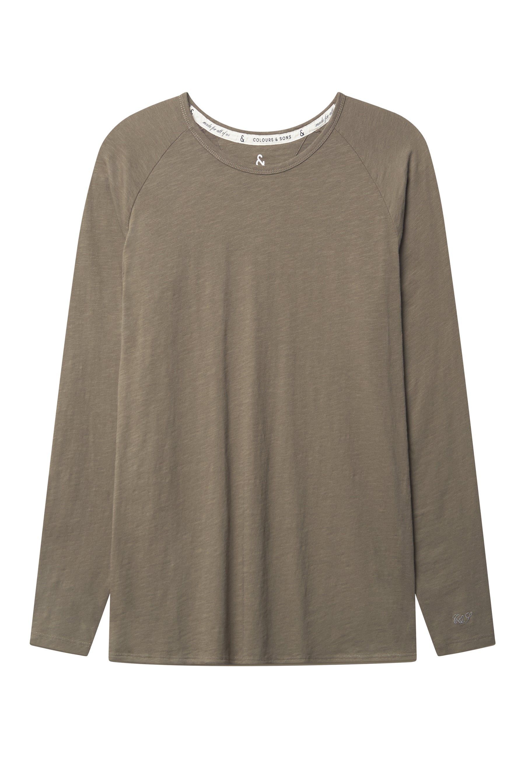 Longsleeve - Slub in Olive Shirts Colours and Sons   