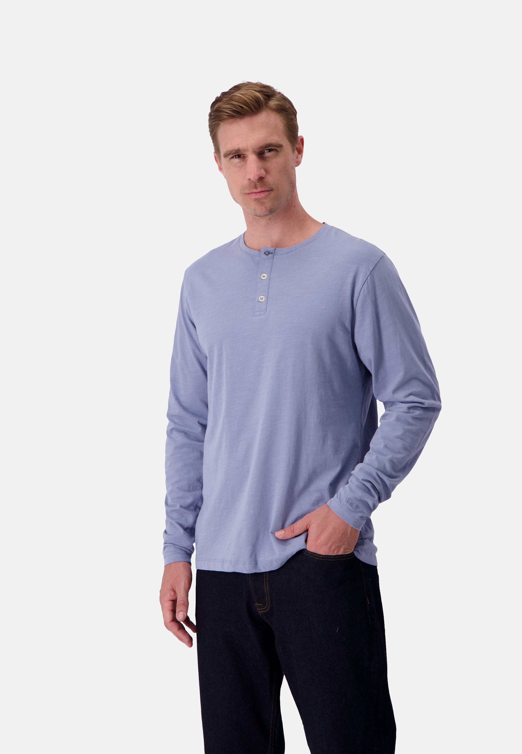 Henley - Slub in denim T-shirts Colours and Sons   