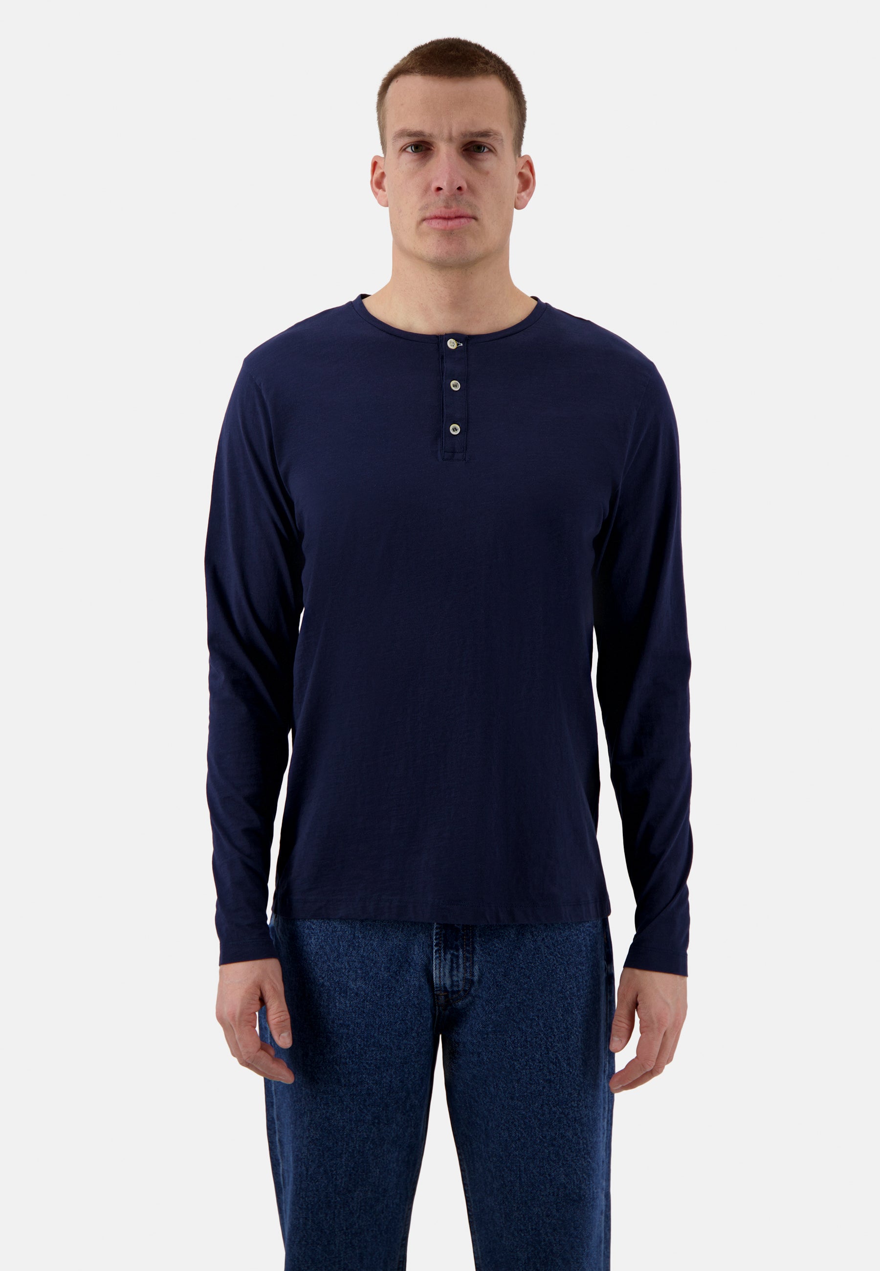 Henley - Slub in Navy T-Shirts Colours and Sons   