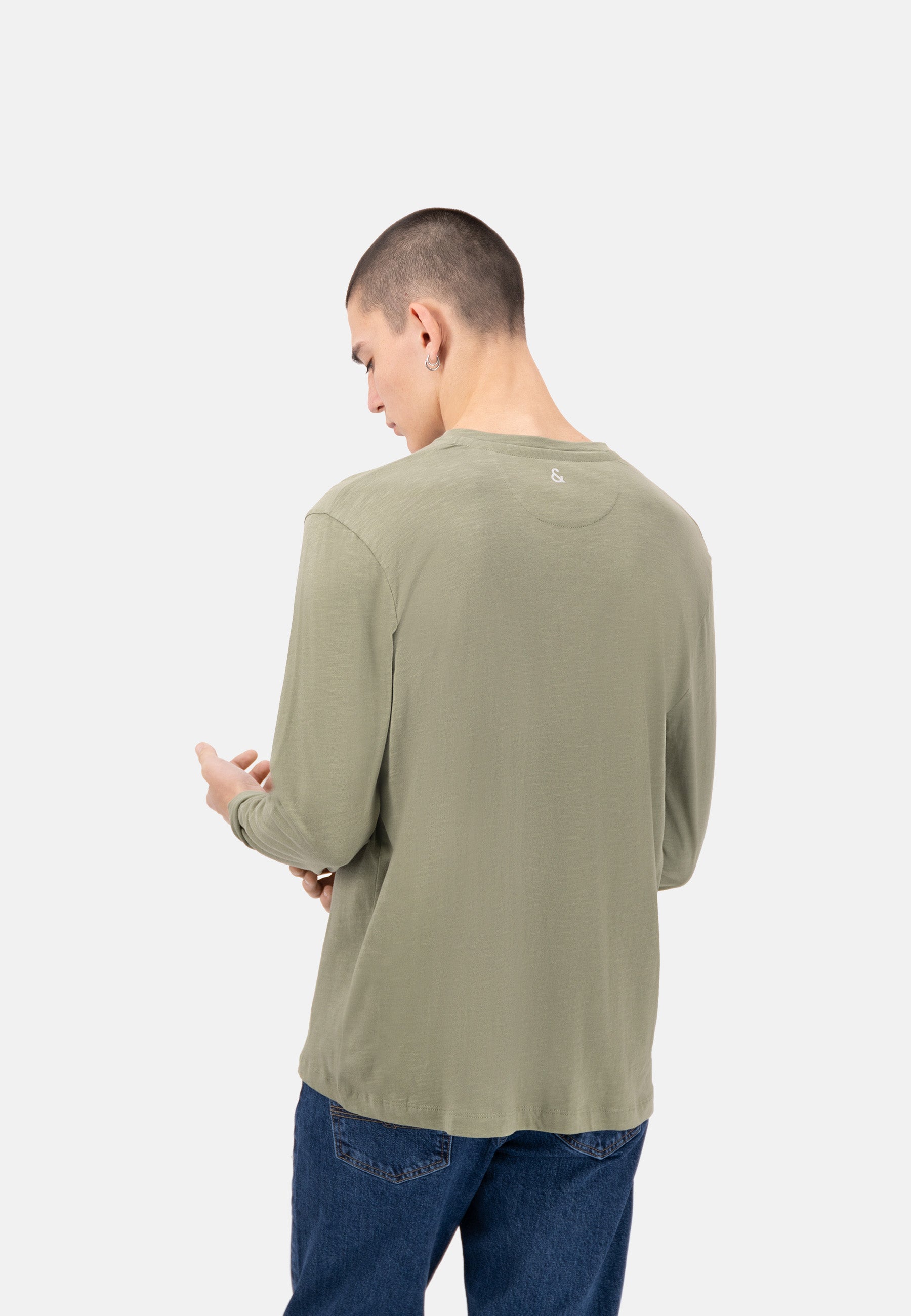 Henley - Slub in Olive T-Shirts Colours and Sons   