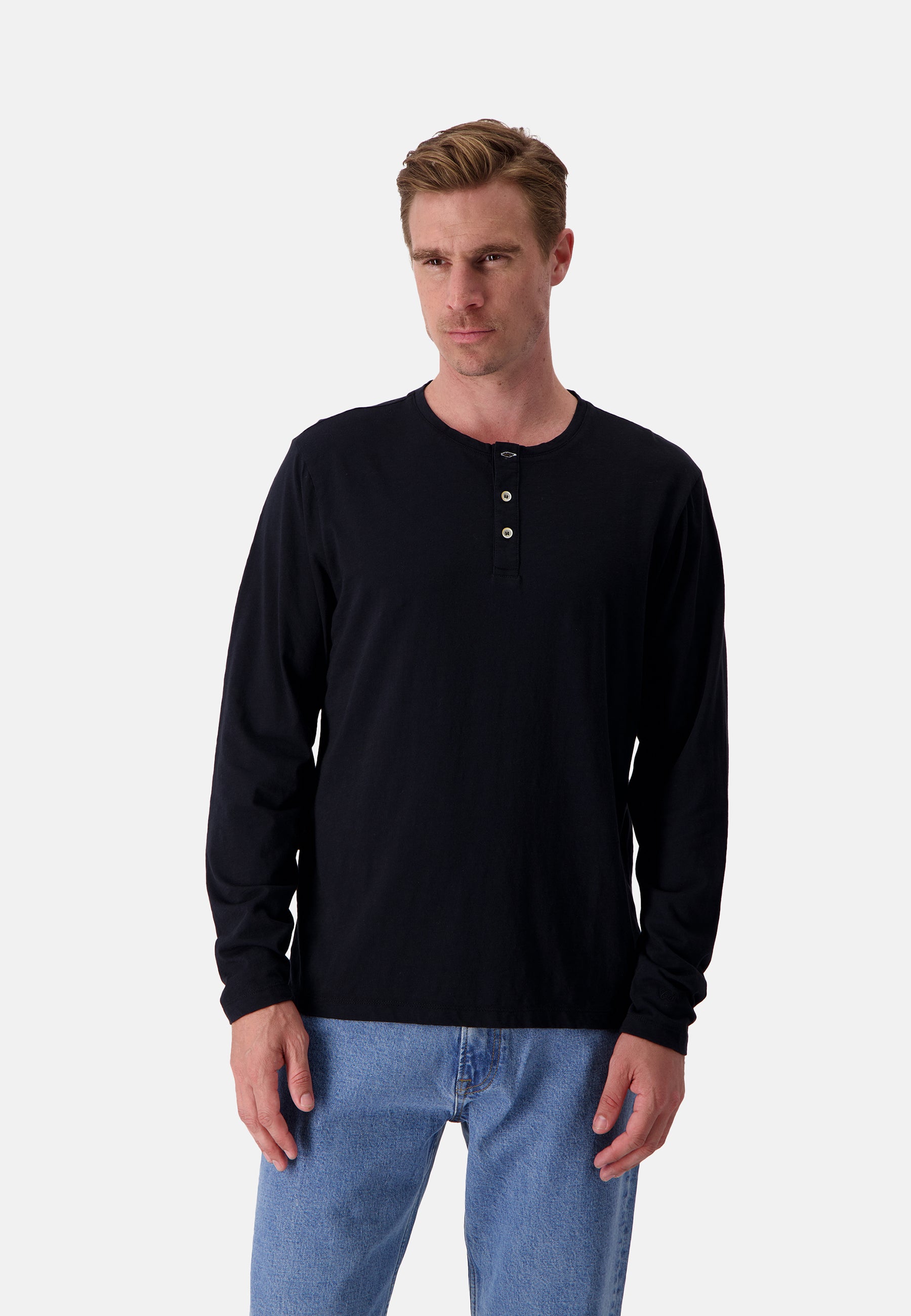 Henley Slub in Anthracite Sweatshirts Colours and Sons   