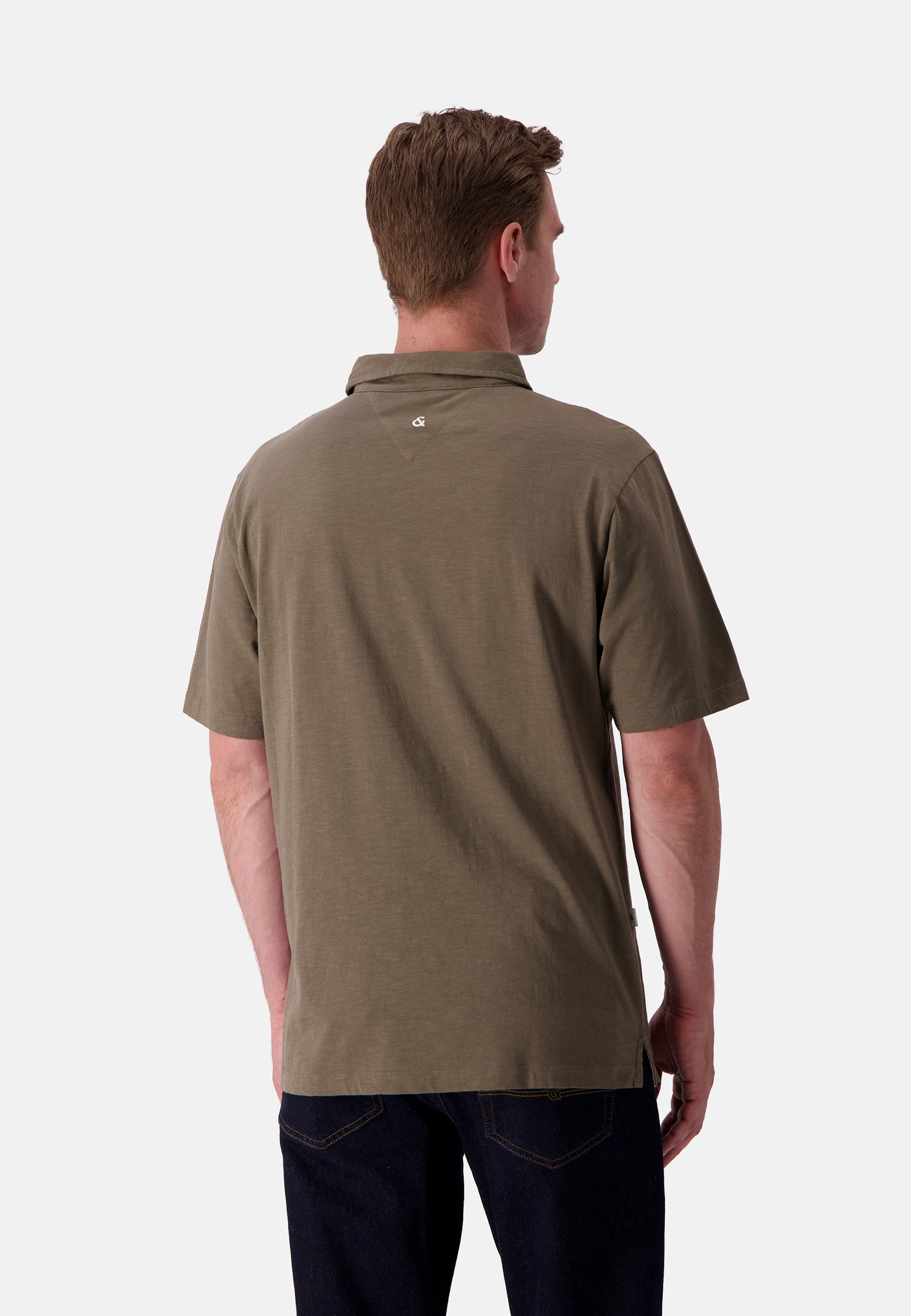 Polo Slub in Olive Polos Colours and Sons   