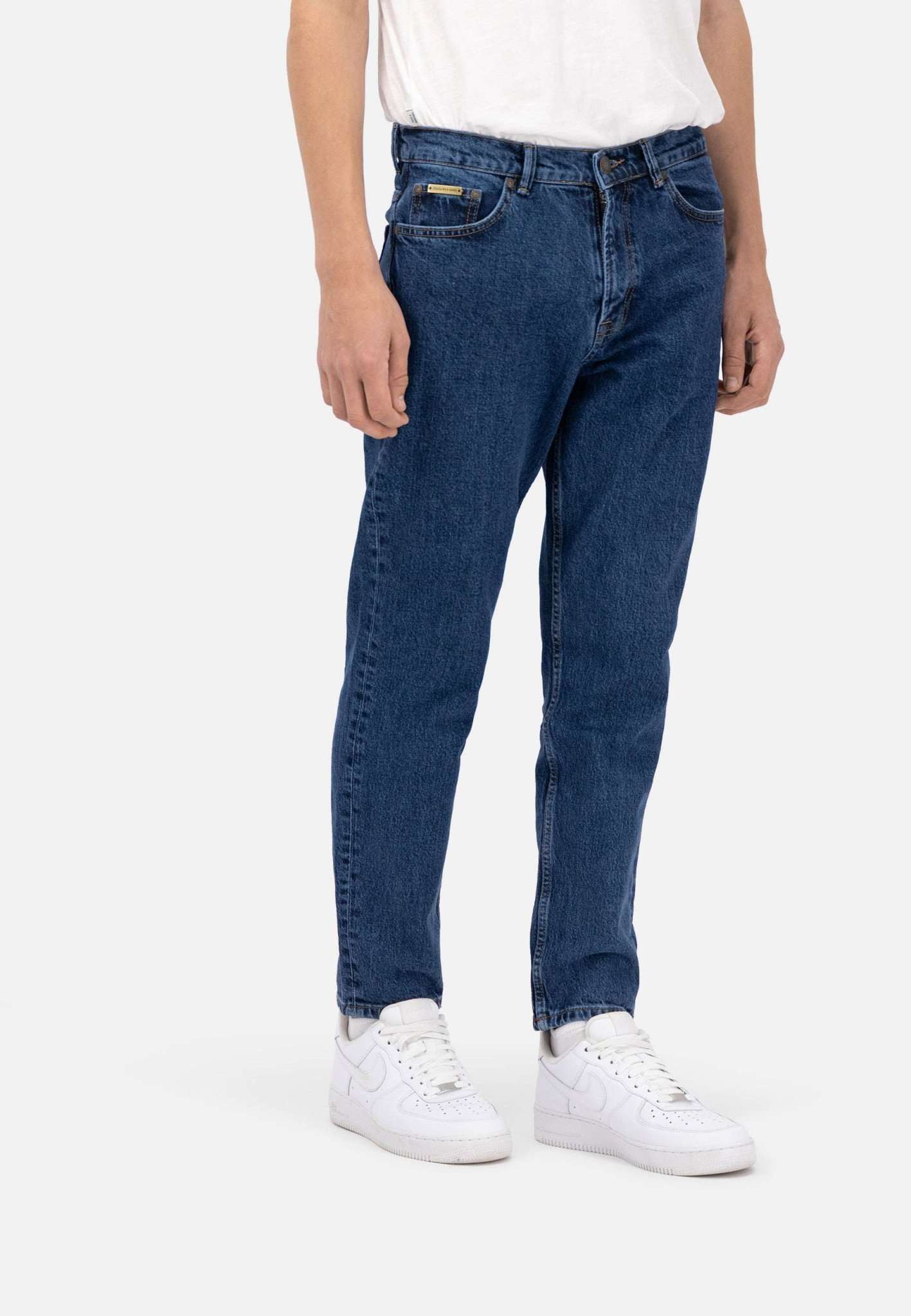 Dark Blue Denim Cropped Jeans Colours and Sons   