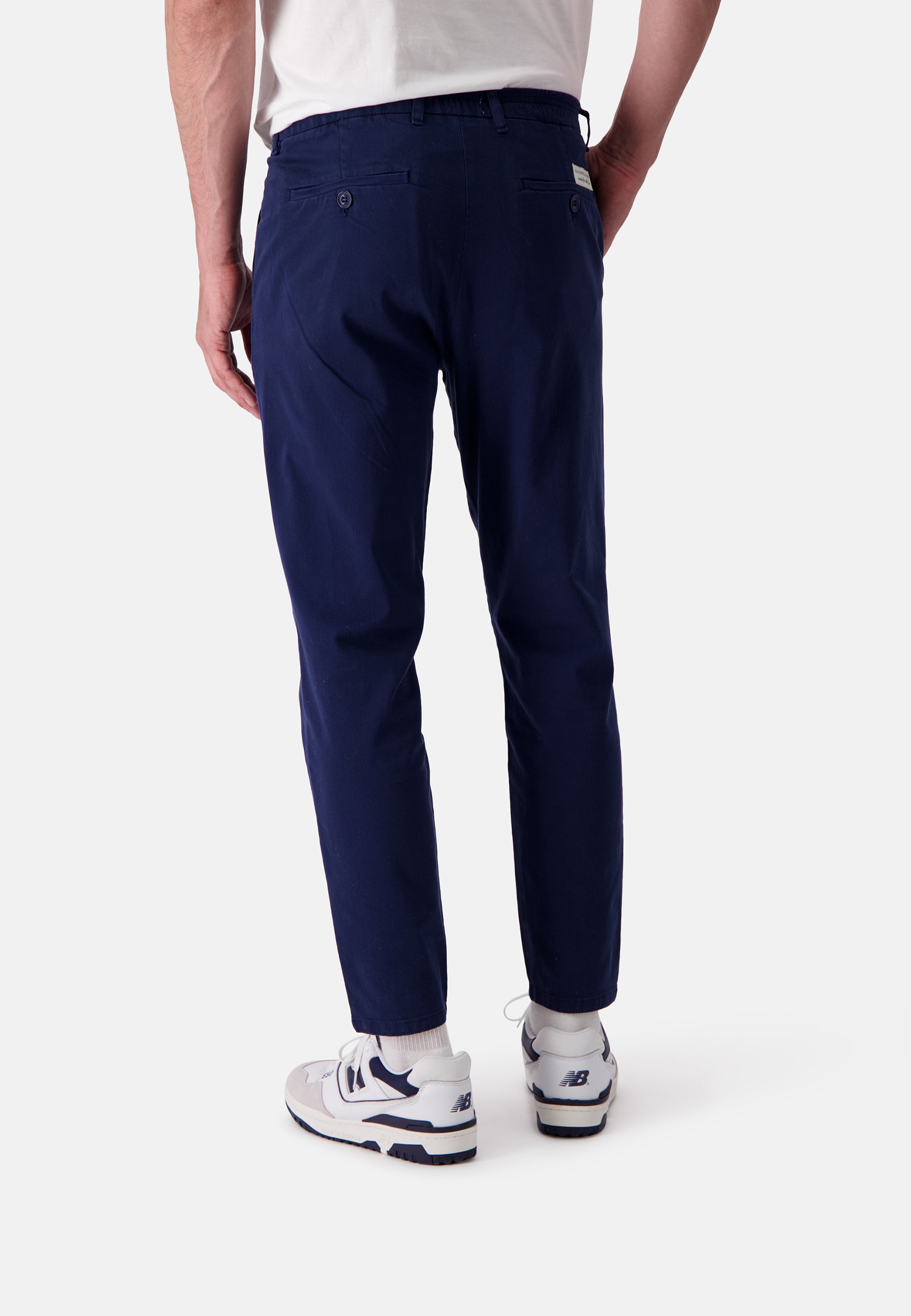 Pants-Cropped Chino in Navy Pants Colours and Sons   