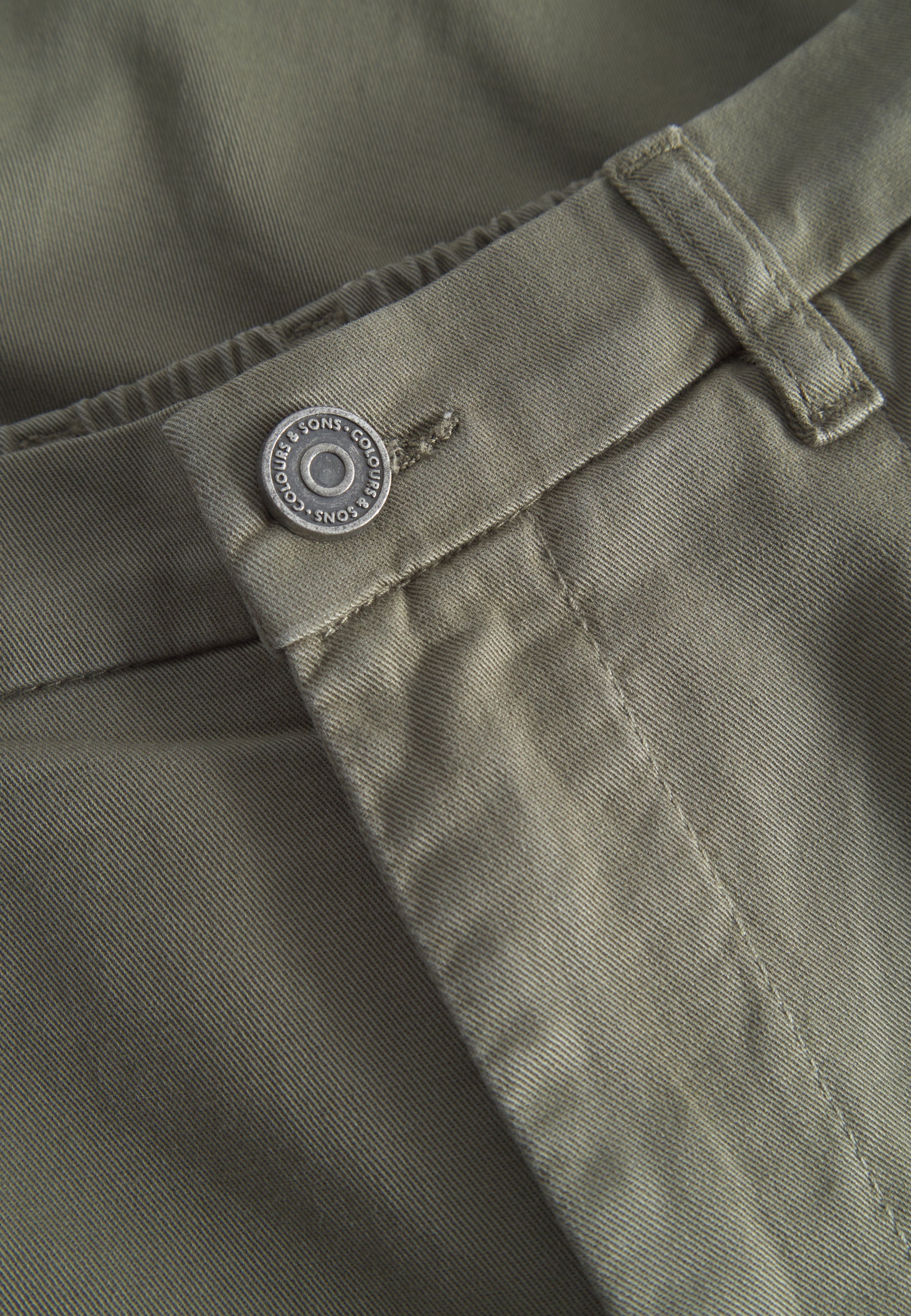 Pants-Cropped Chino in Olive Pants Colours and Sons   