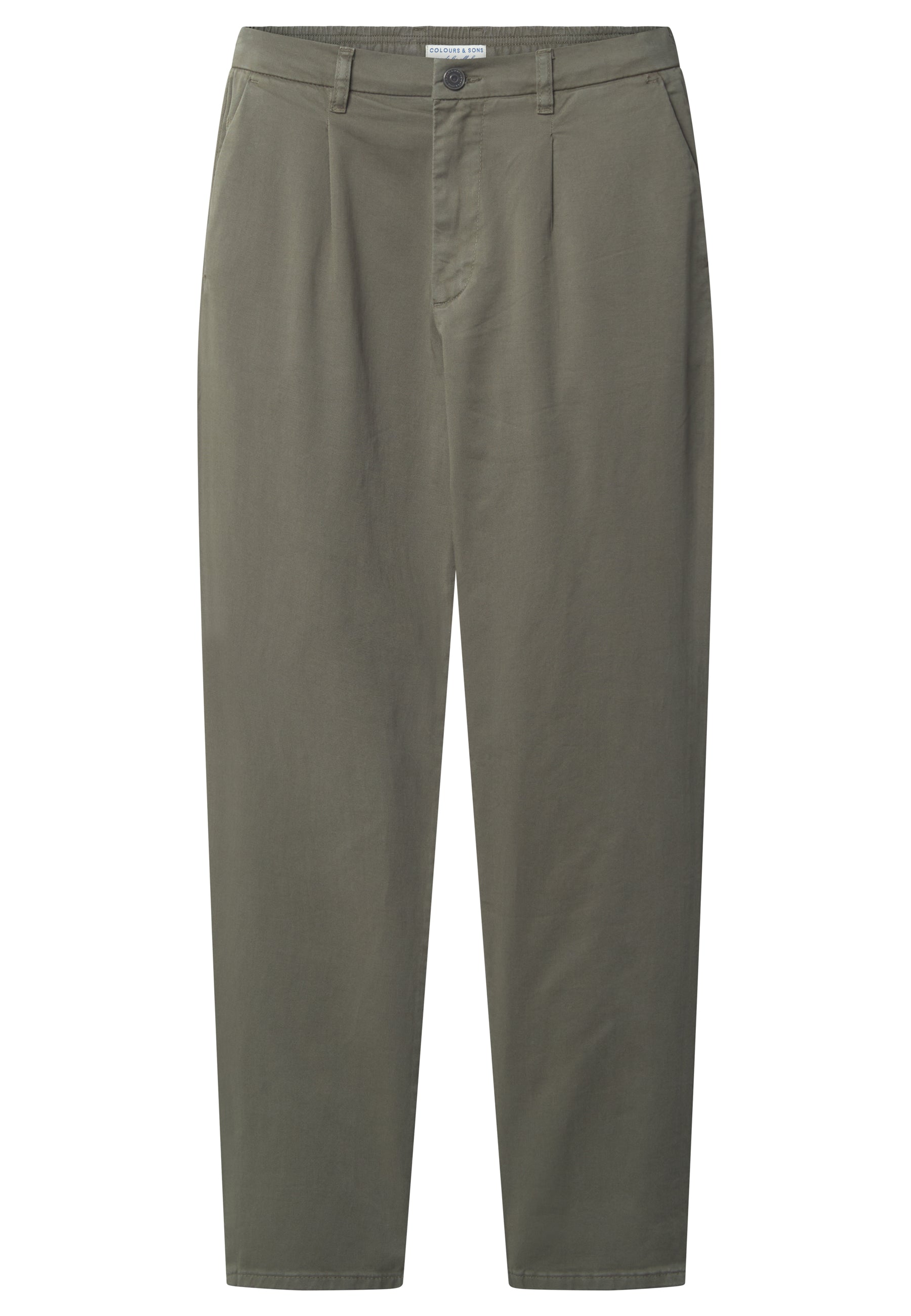 Pants-Cropped Chino in Olive Pants Colours and Sons   