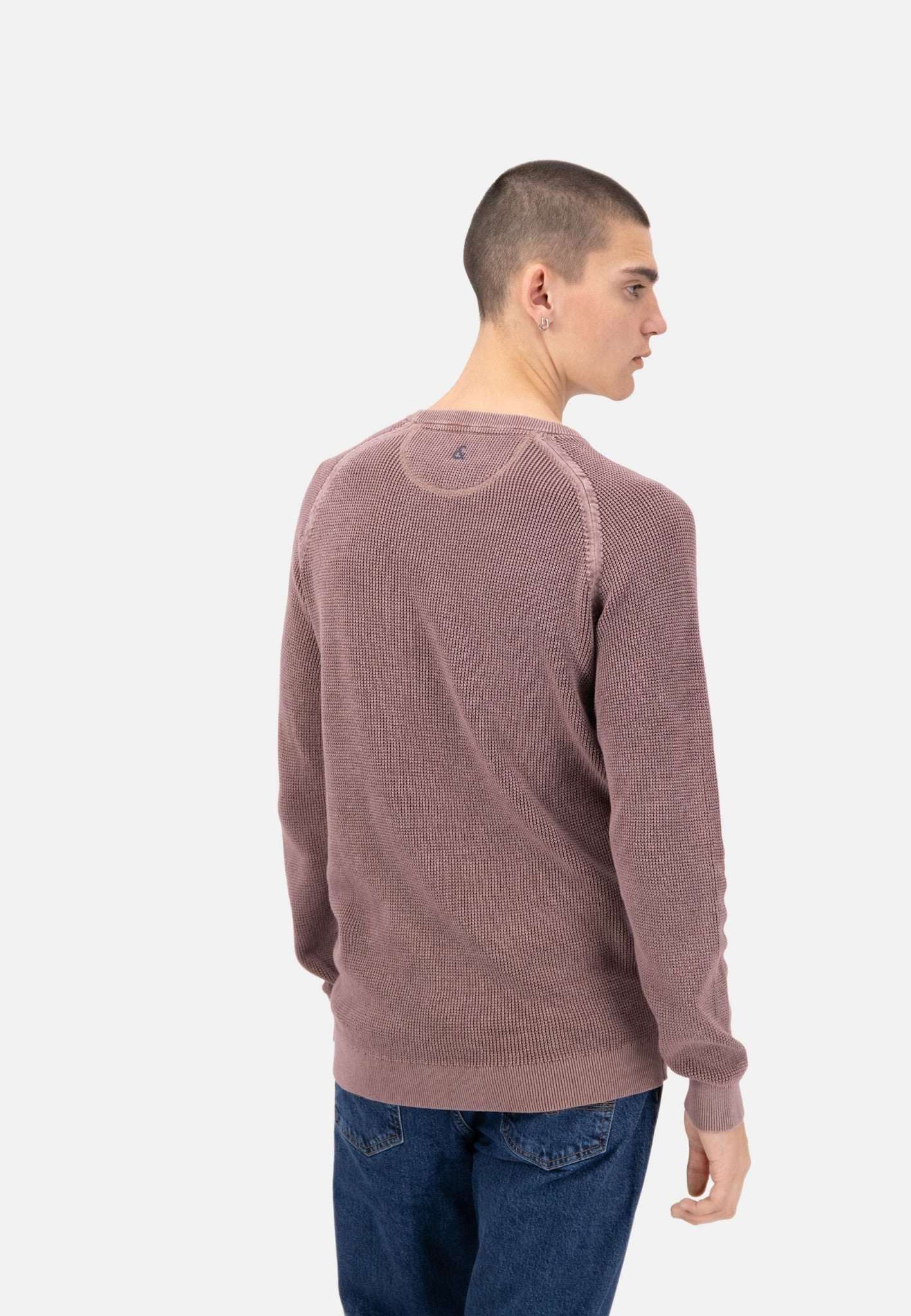 Roundneck Washed in Mauve Sweater Colours and Sons   