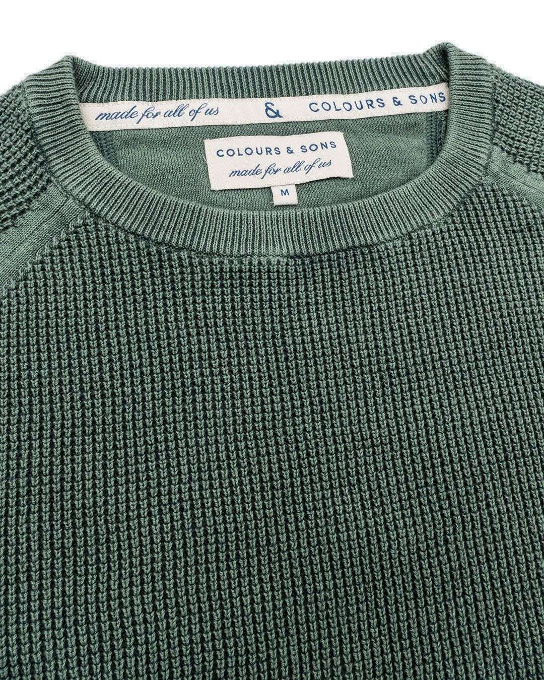 Roundneck Washed In Uniform Sweater Colours and Sons   