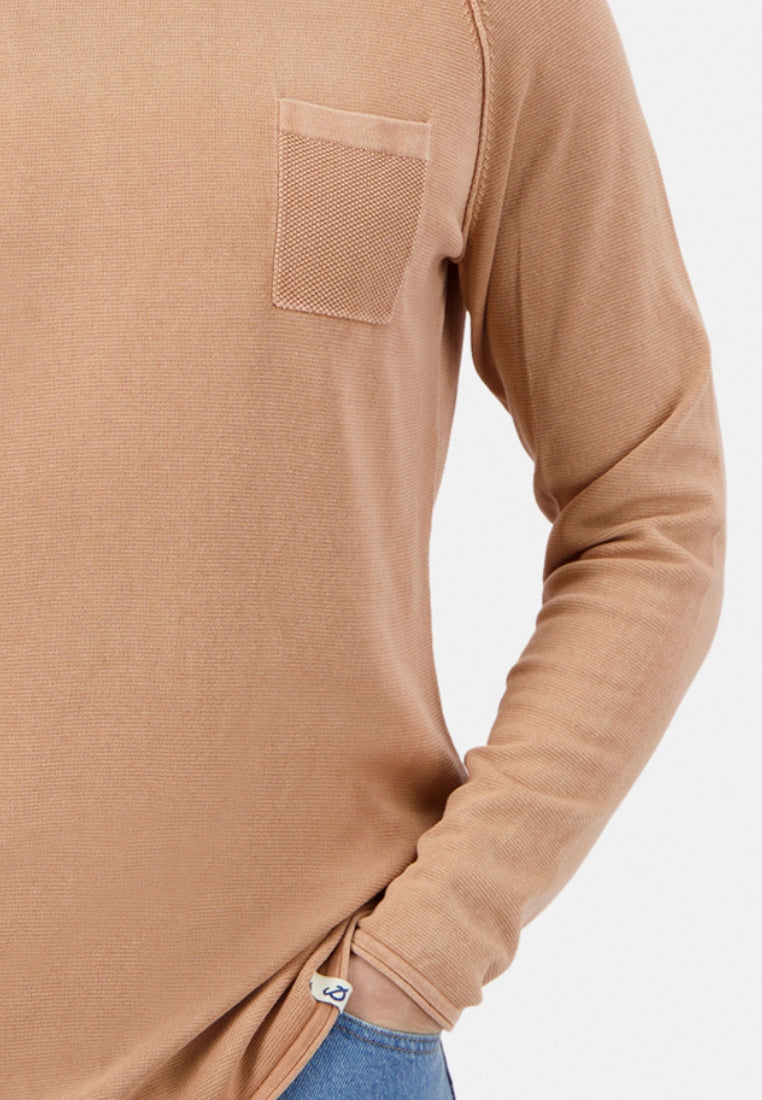 Roundneck - Garment Dyed in Peach Sweater Colours and Sons   