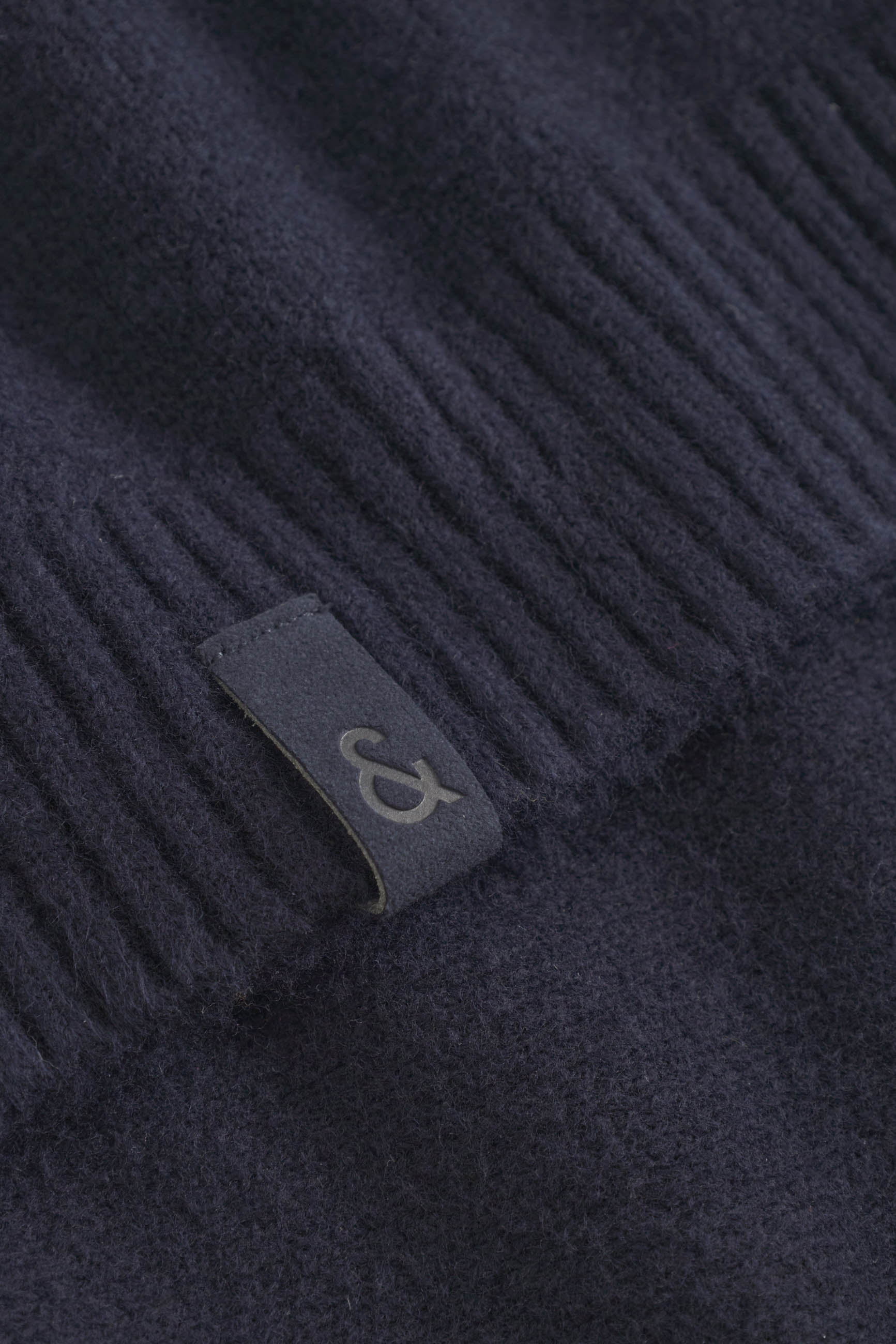 Mock-Zip Woolen Touch in Navy Sweater Colours and Sons   