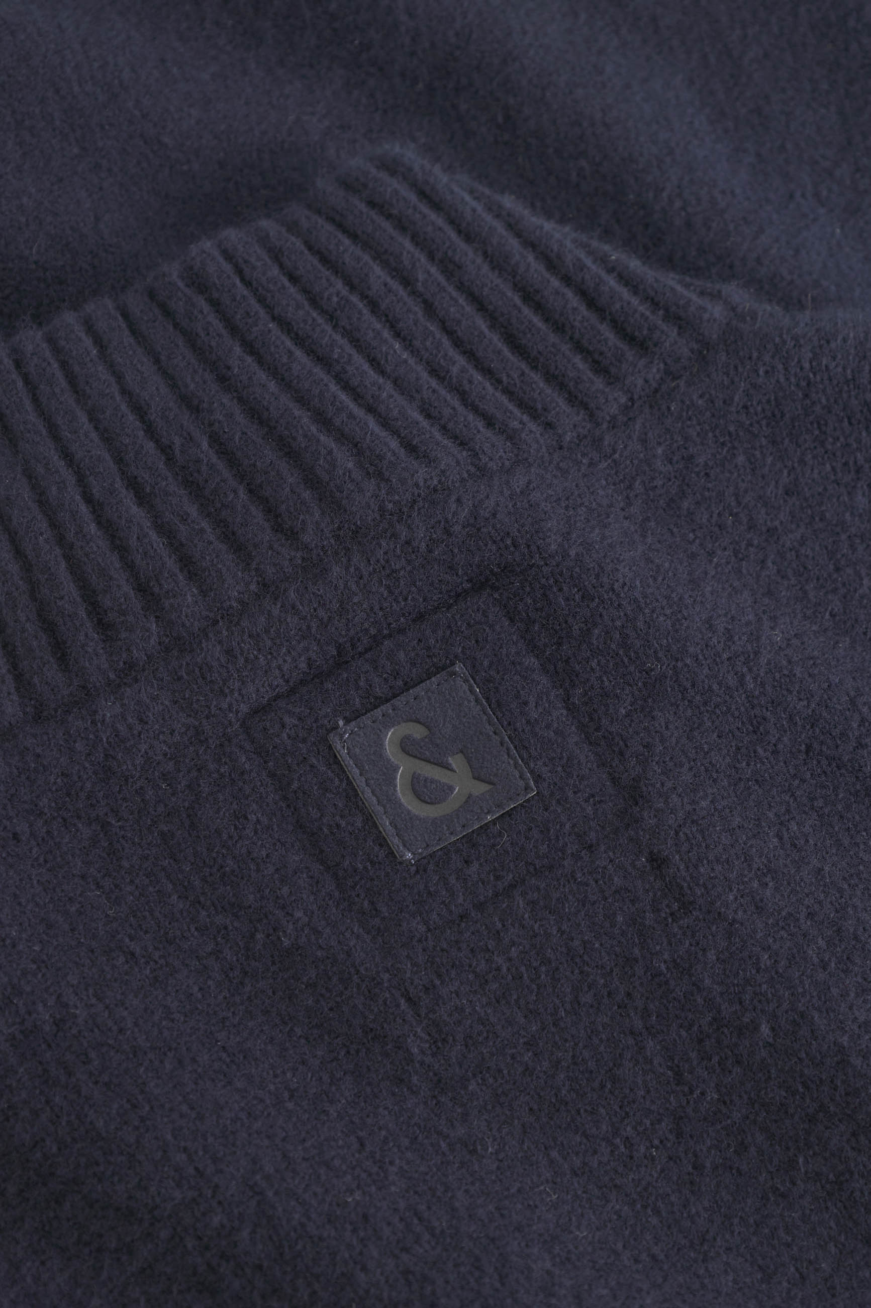 Mock-Zip Woolen Touch in Navy Sweater Colours and Sons   