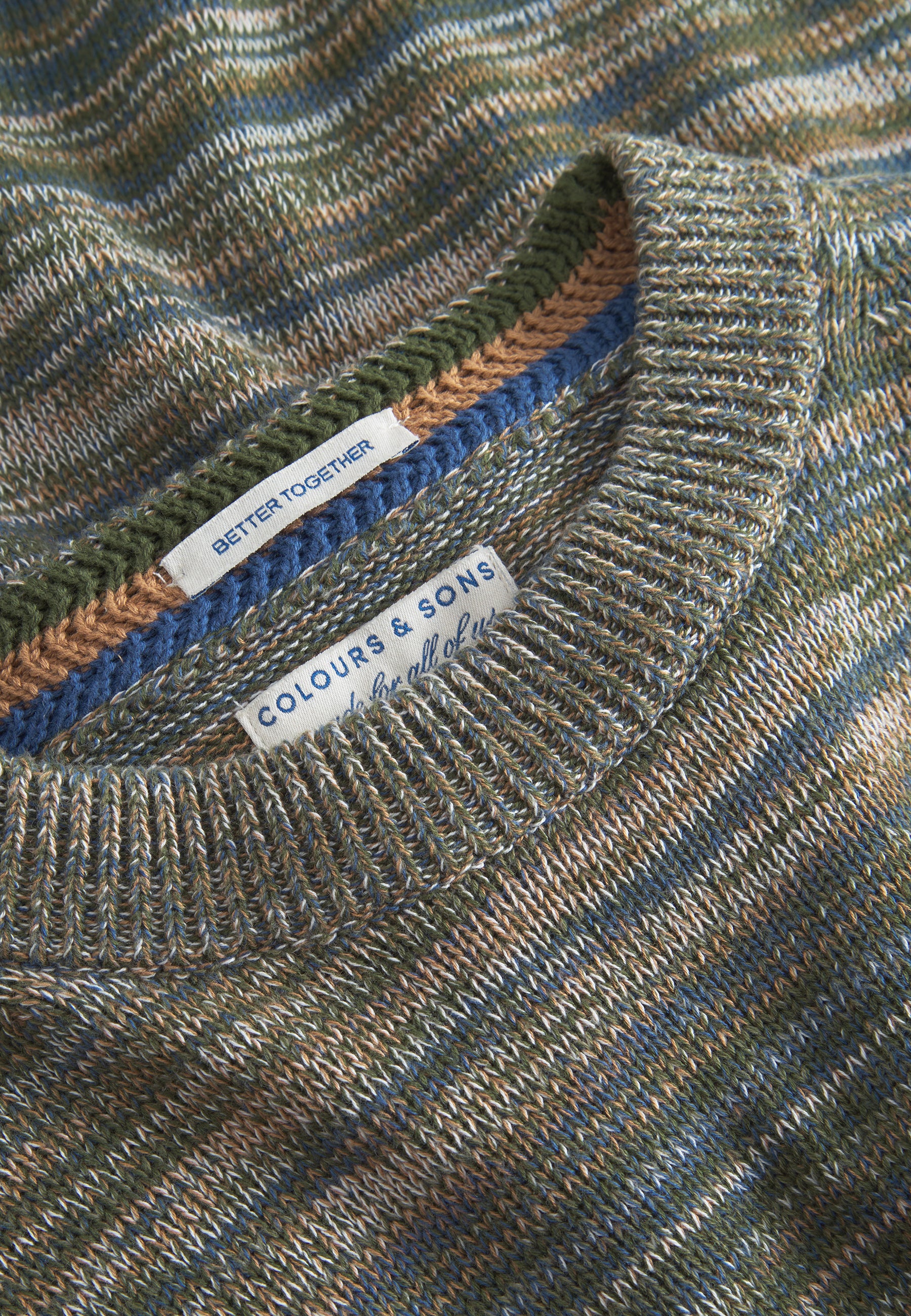 Roundneck mouliné in yucca mouliné sweater Colours and Sons   