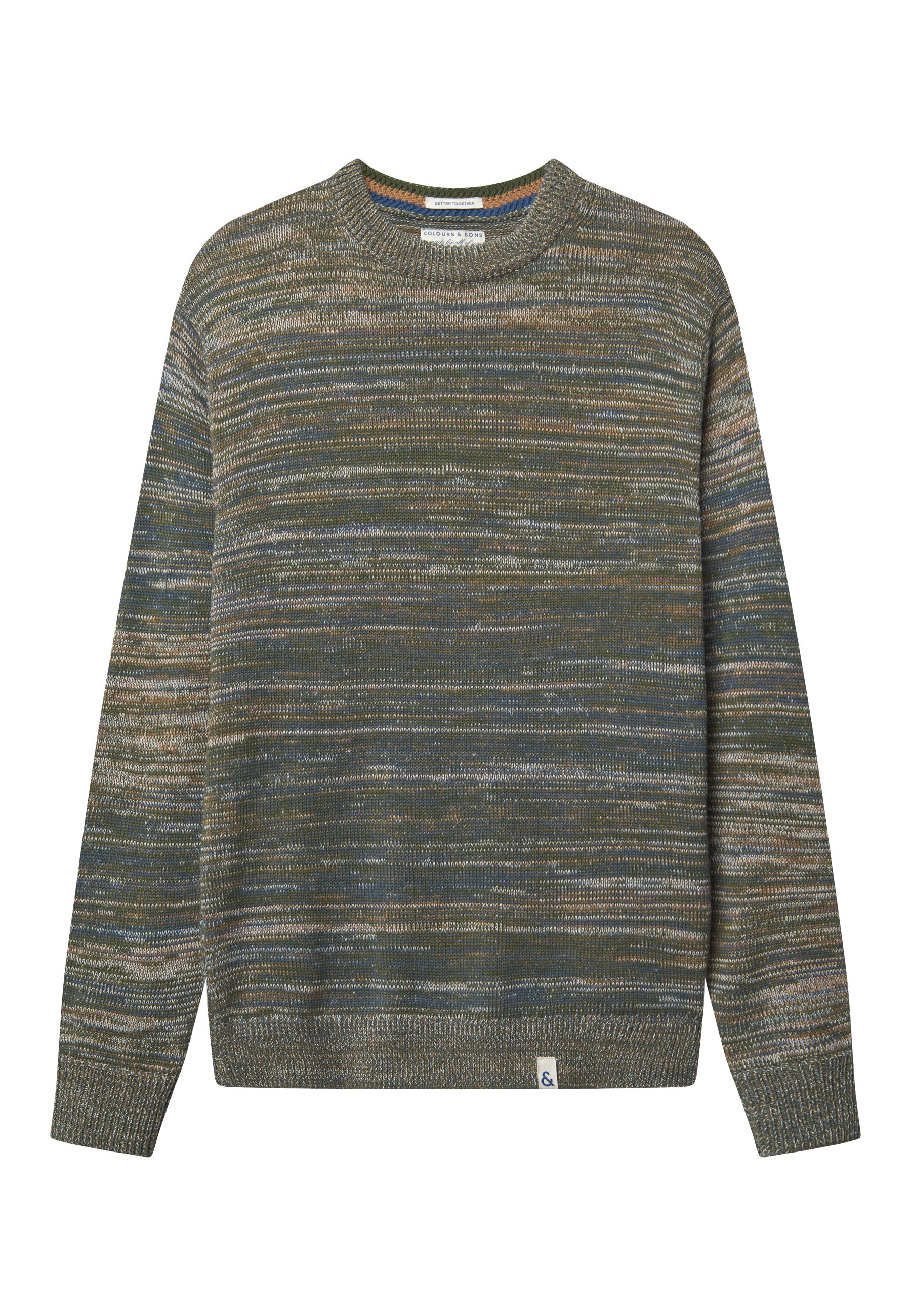 Roundneck mouliné in yucca mouliné sweater Colours and Sons   