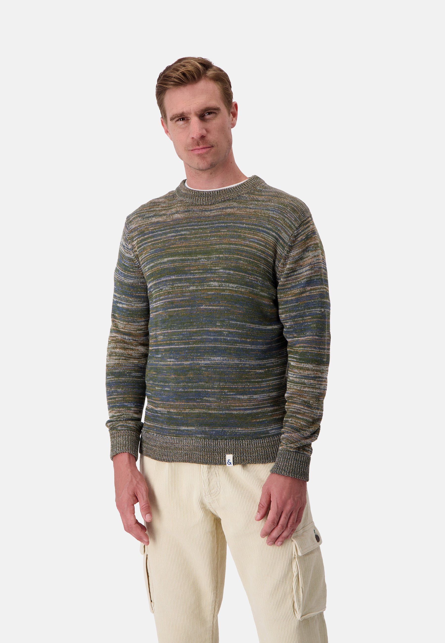 Roundneck mouliné in yucca mouliné sweater Colours and Sons   