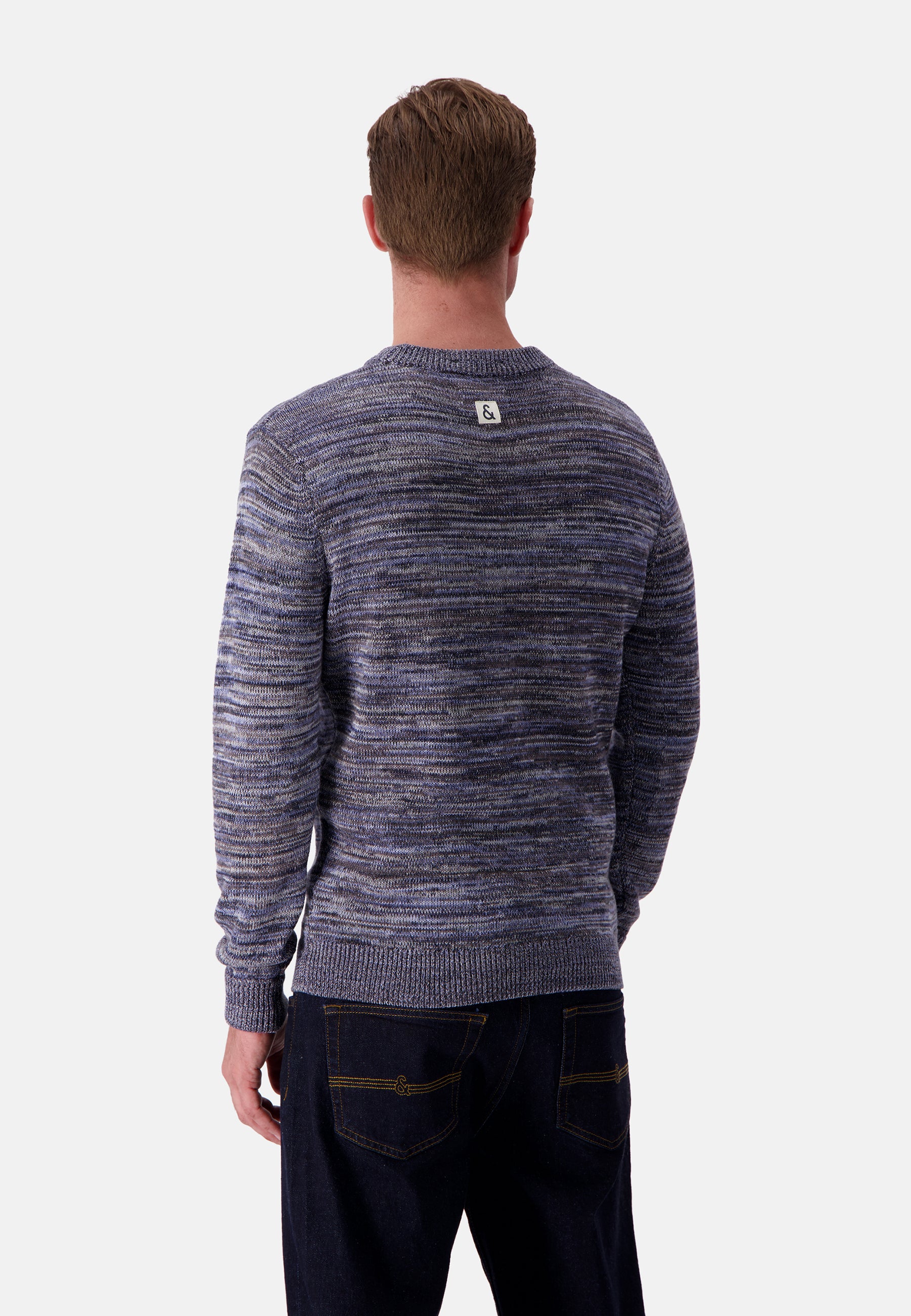 Roundneck Mouliné in Stone Mouliné Sweater Colours and Sons   