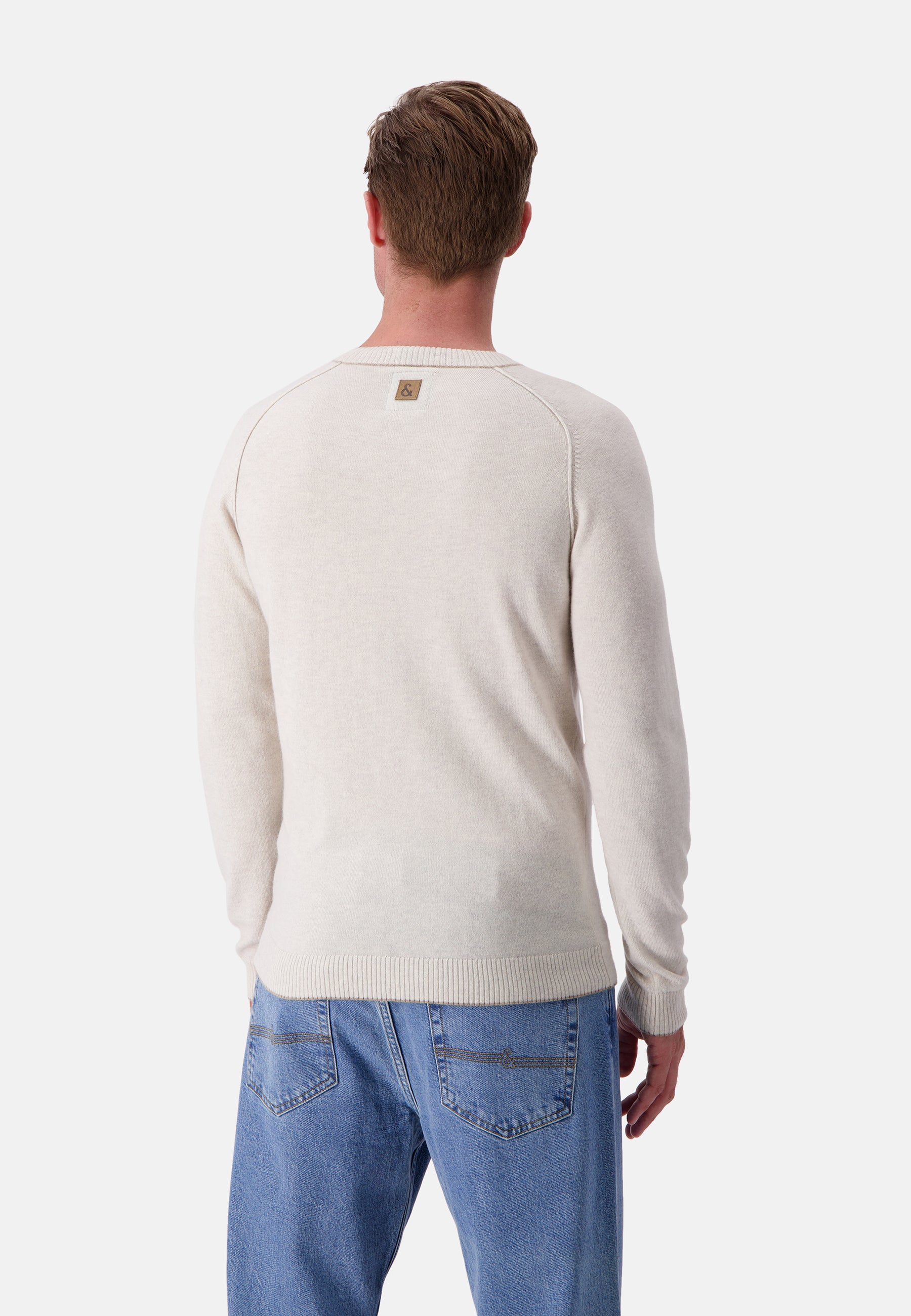 Roundneck Merino Blend in Offwhite Sweater Colours and Sons   