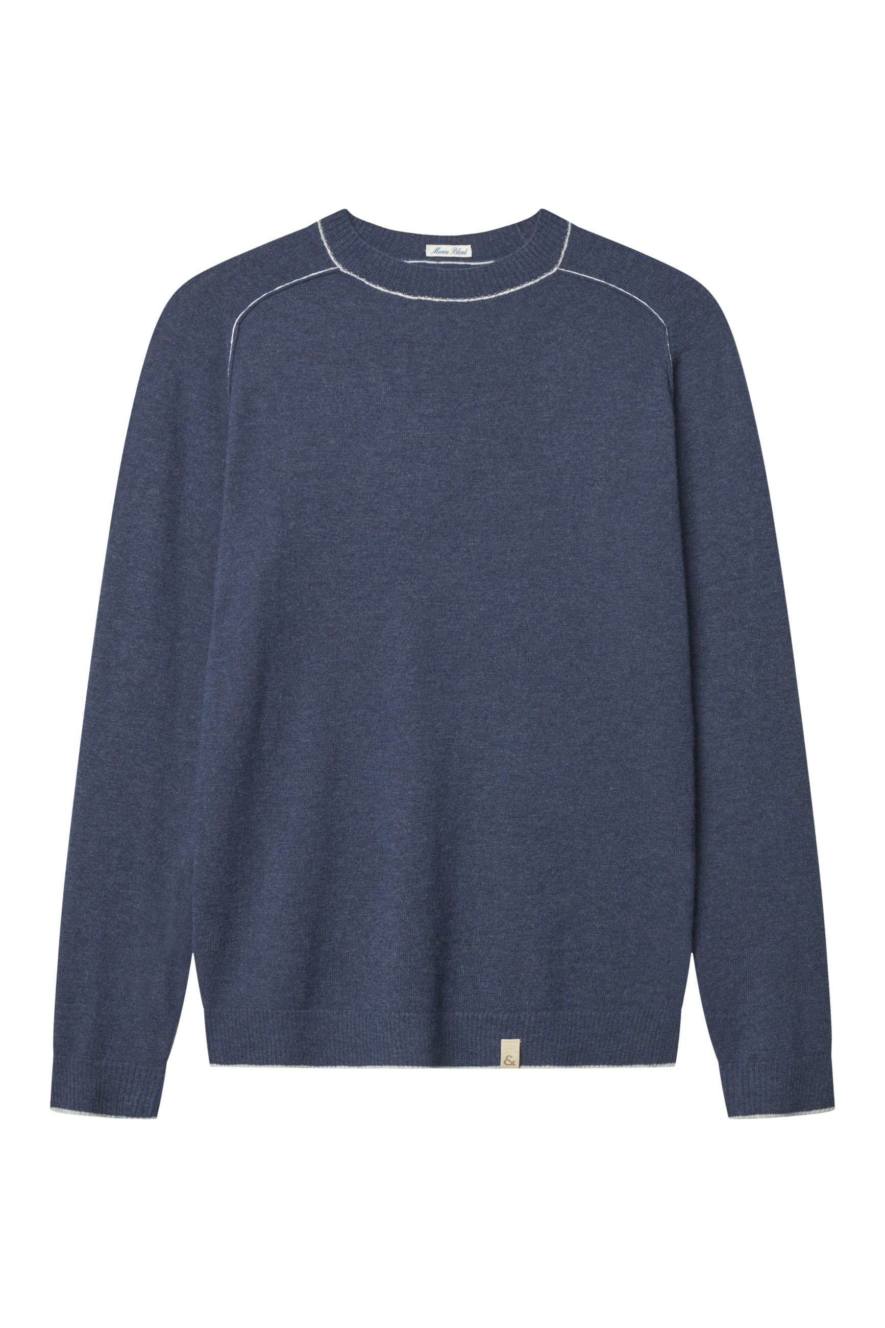 Roundneck Merino Blend in Navy Sweater Colours and Sons   