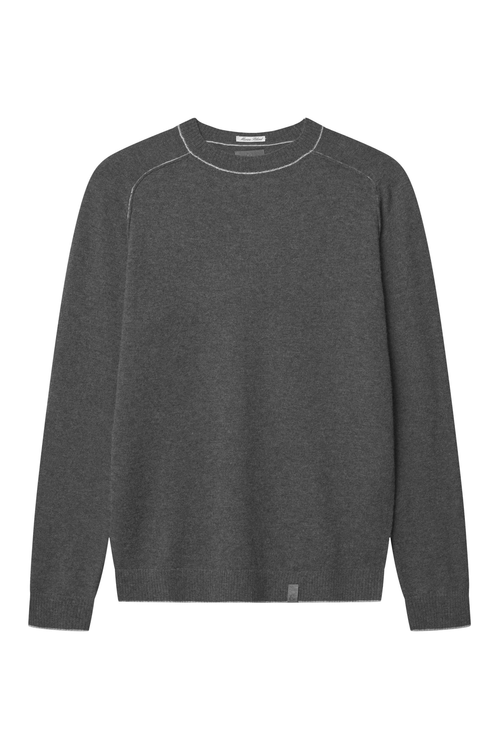 Roundneck Merino Blend in Anthracite Pullover Colours and Sons   