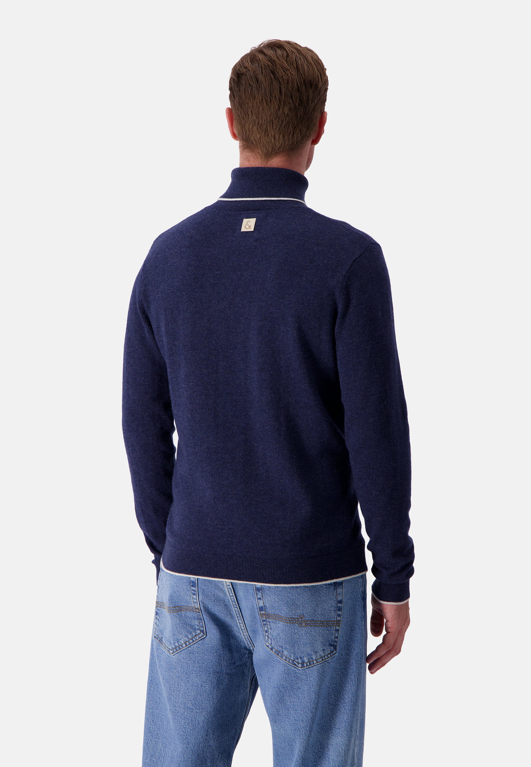 Turtleneck Merino Blend in Navy Sweater Colours and Sons   