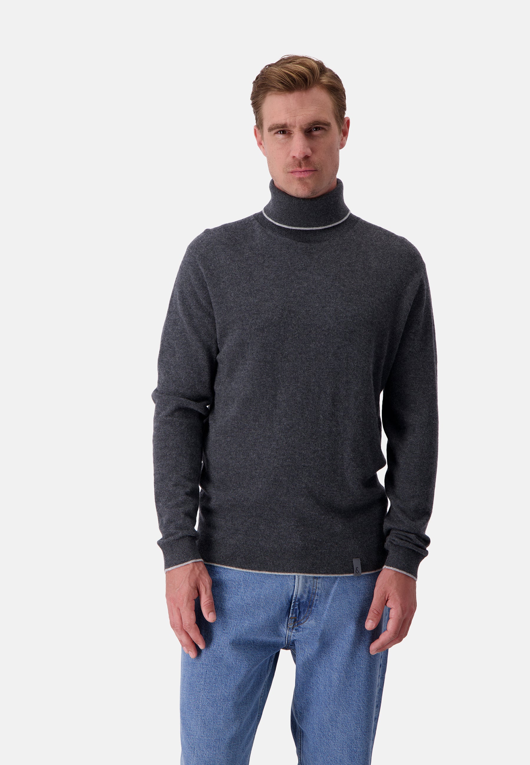 Turtleneck Merino Blend in Anthracite Sweater Colours and Sons   