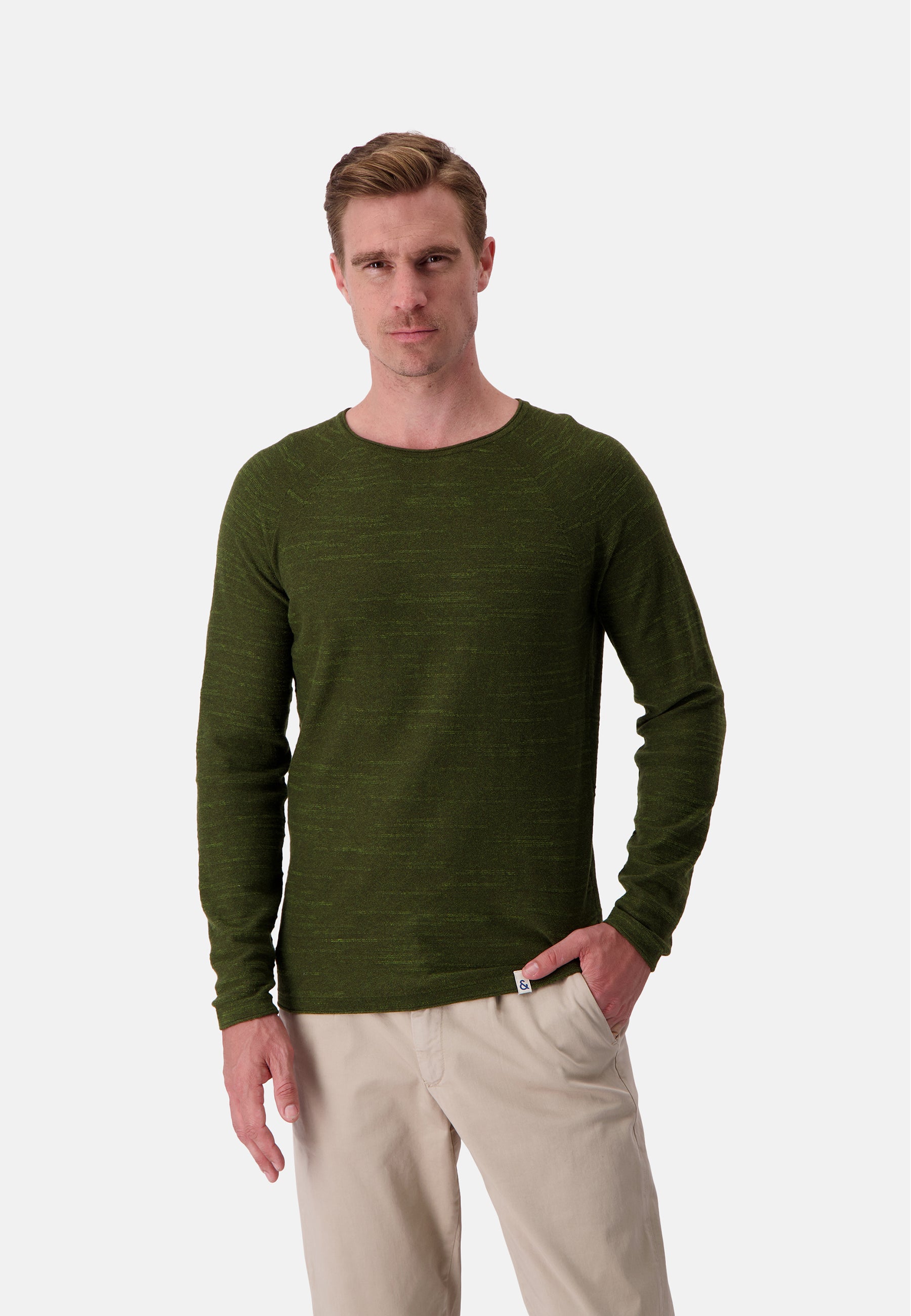 Roundneck slub in yucca sweater Colours and Sons   