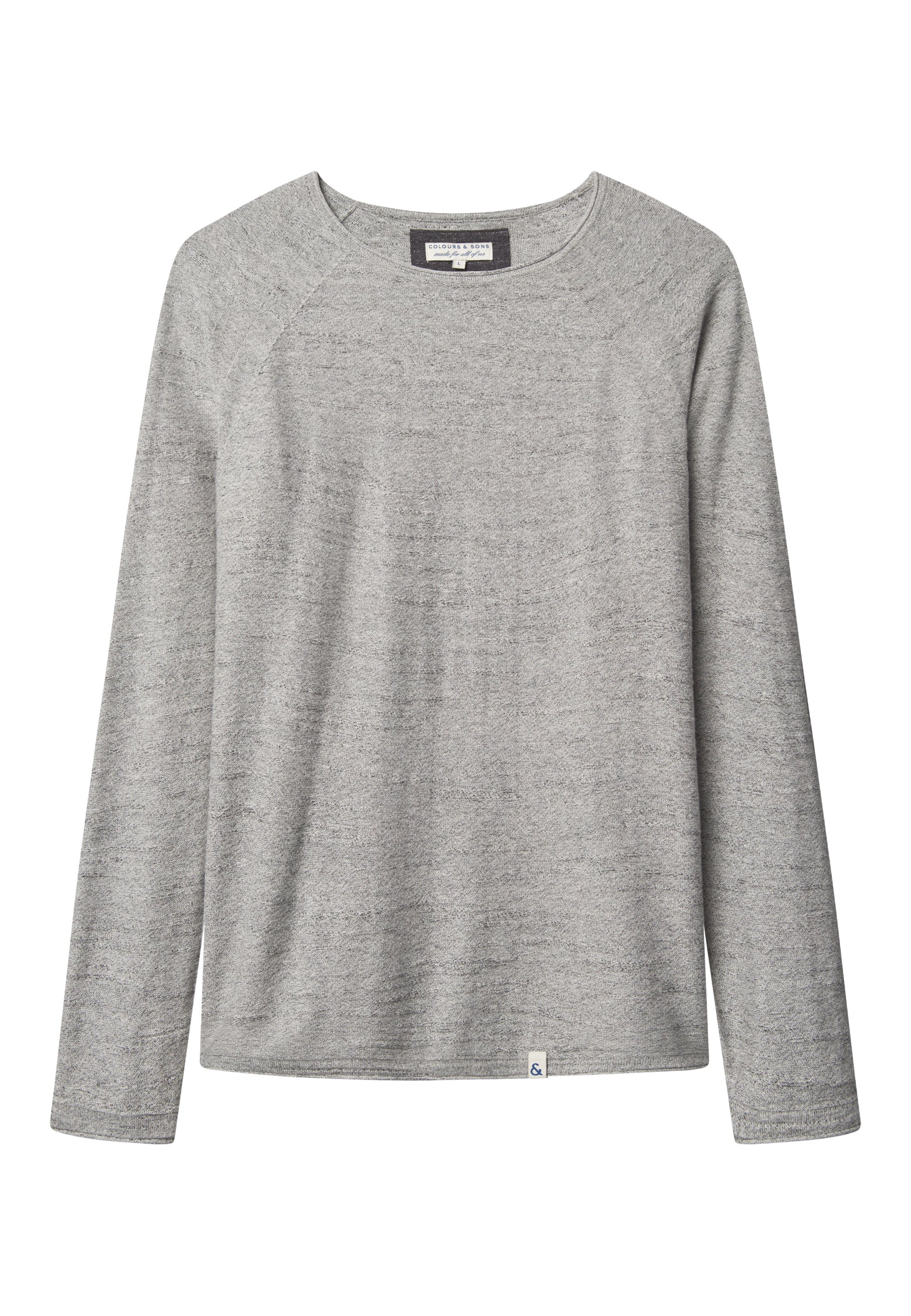 Roundneck Slub in Silver Sweater Colours and Sons   