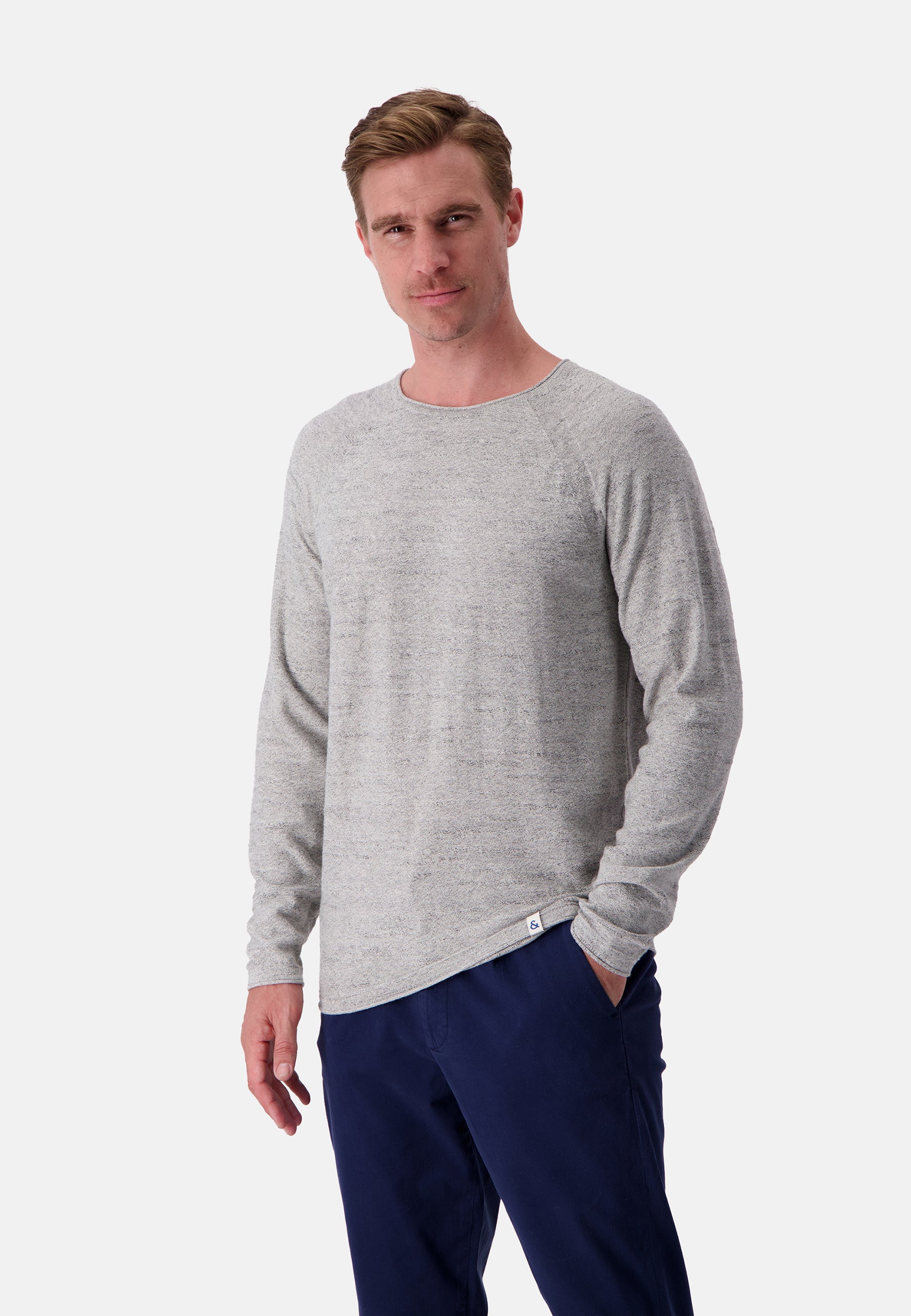 Roundneck Slub in Silver Sweater Colours and Sons   