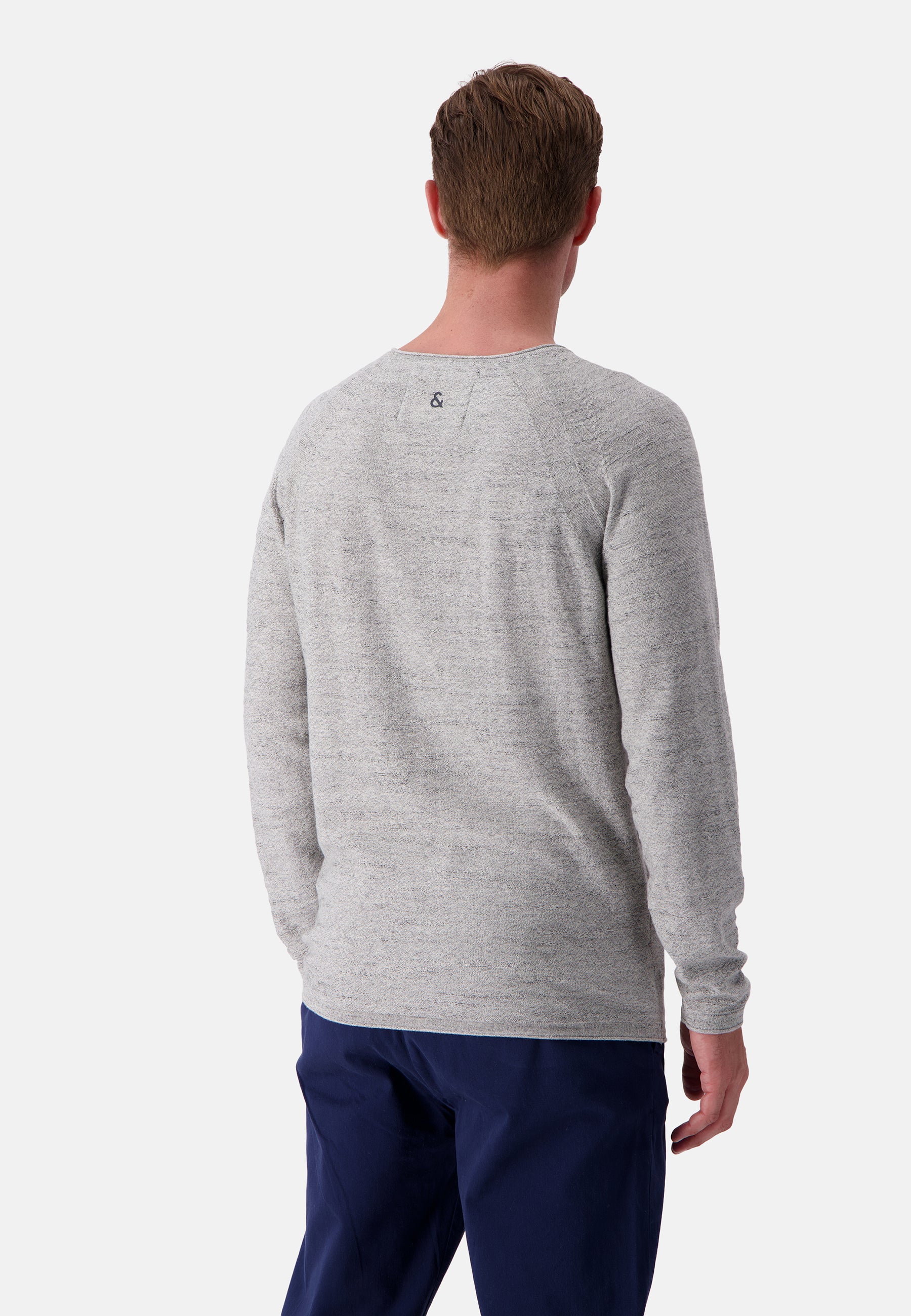 Roundneck Slub in Silver Sweater Colours and Sons   