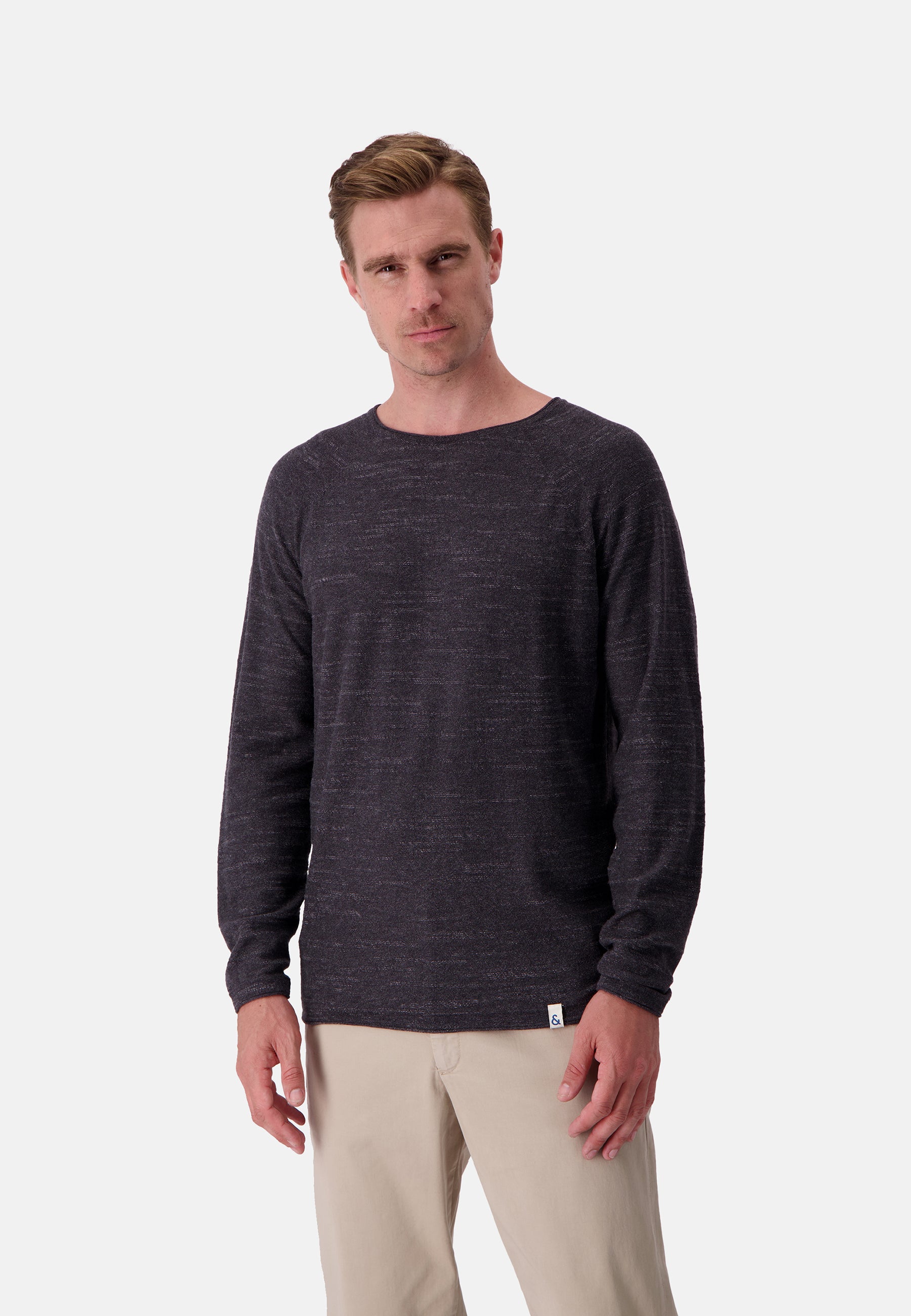 Roundneck Slub in Anthracite Sweater Colours and Sons   