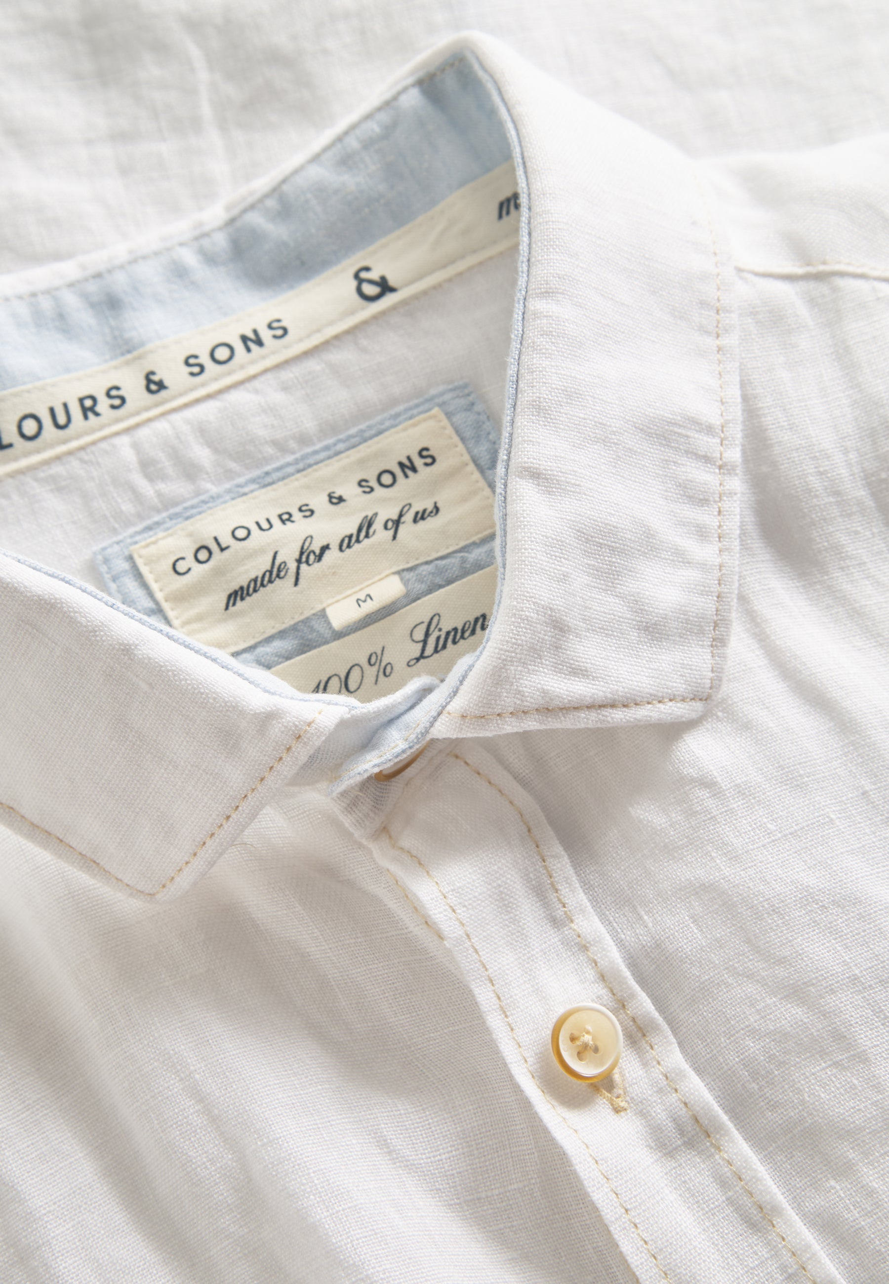 Shirt-Linen in White Shirts Colours and Sons   