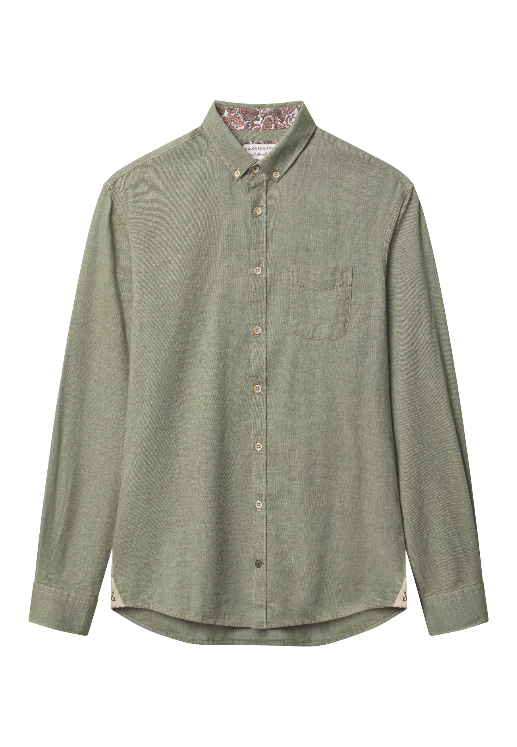 Shirt Brushed Twill in Clover Shirts Colours and Sons   