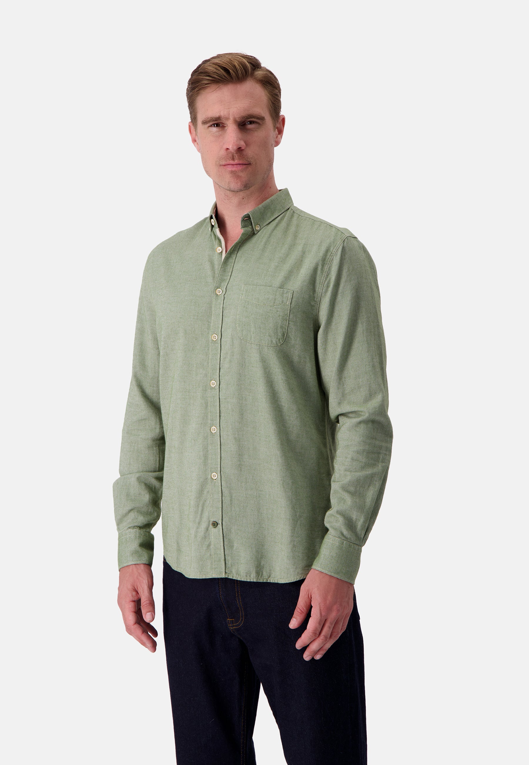 Shirt Brushed Twill in Clover Shirts Colours and Sons   