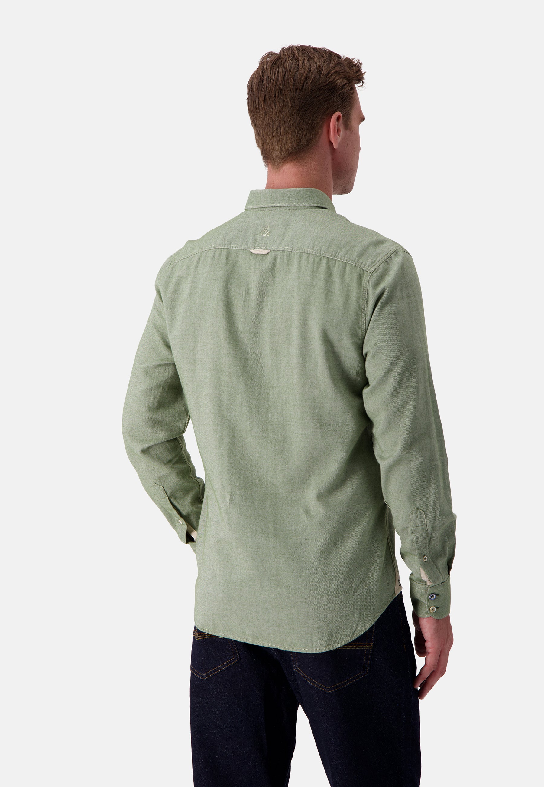 Shirt Brushed Twill in Clover Shirts Colours and Sons   