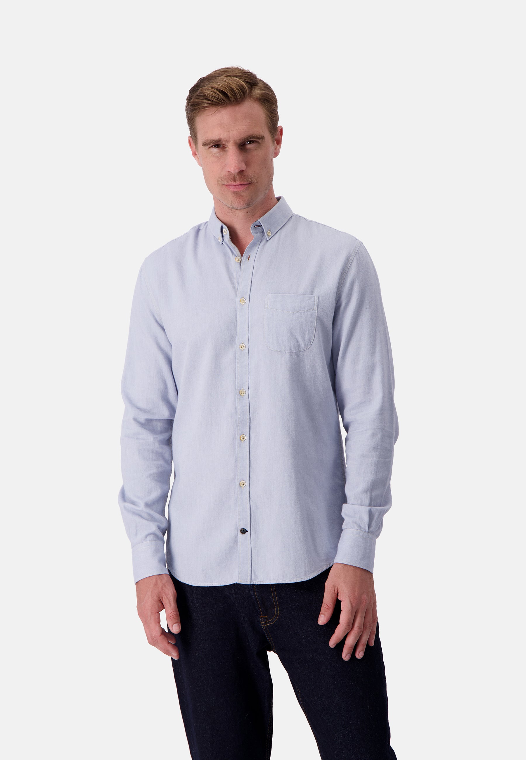 Shirt Brushed Twill in Lake Shirts Colours and Sons   