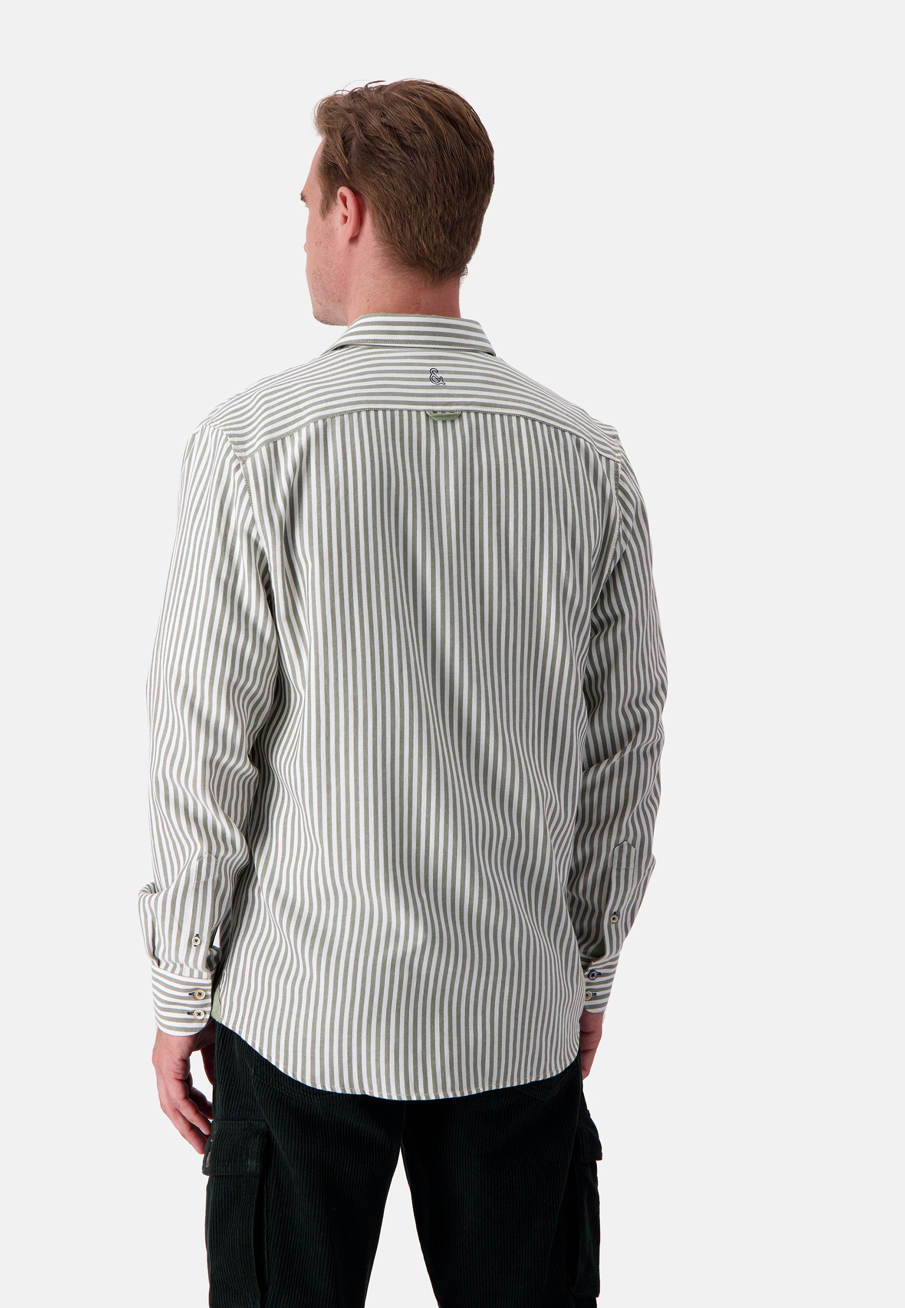 Shirt Brushed Twill Stripes in Clover Stripes Shirts Colours and Sons   