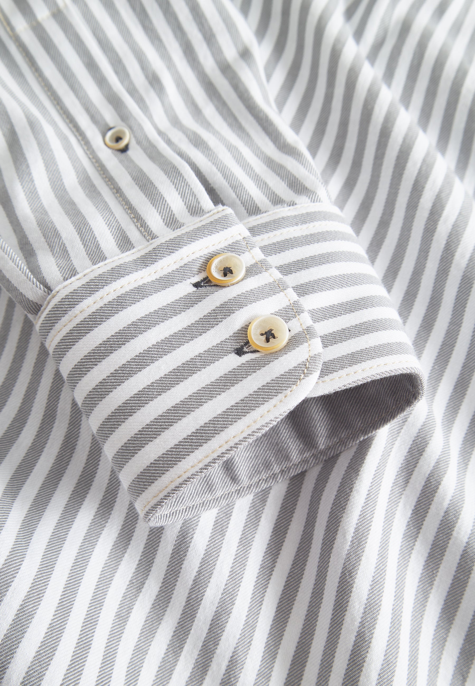 Shirt Brushed Twill Stripes in Silver Stripes Shirts Colours and Sons   