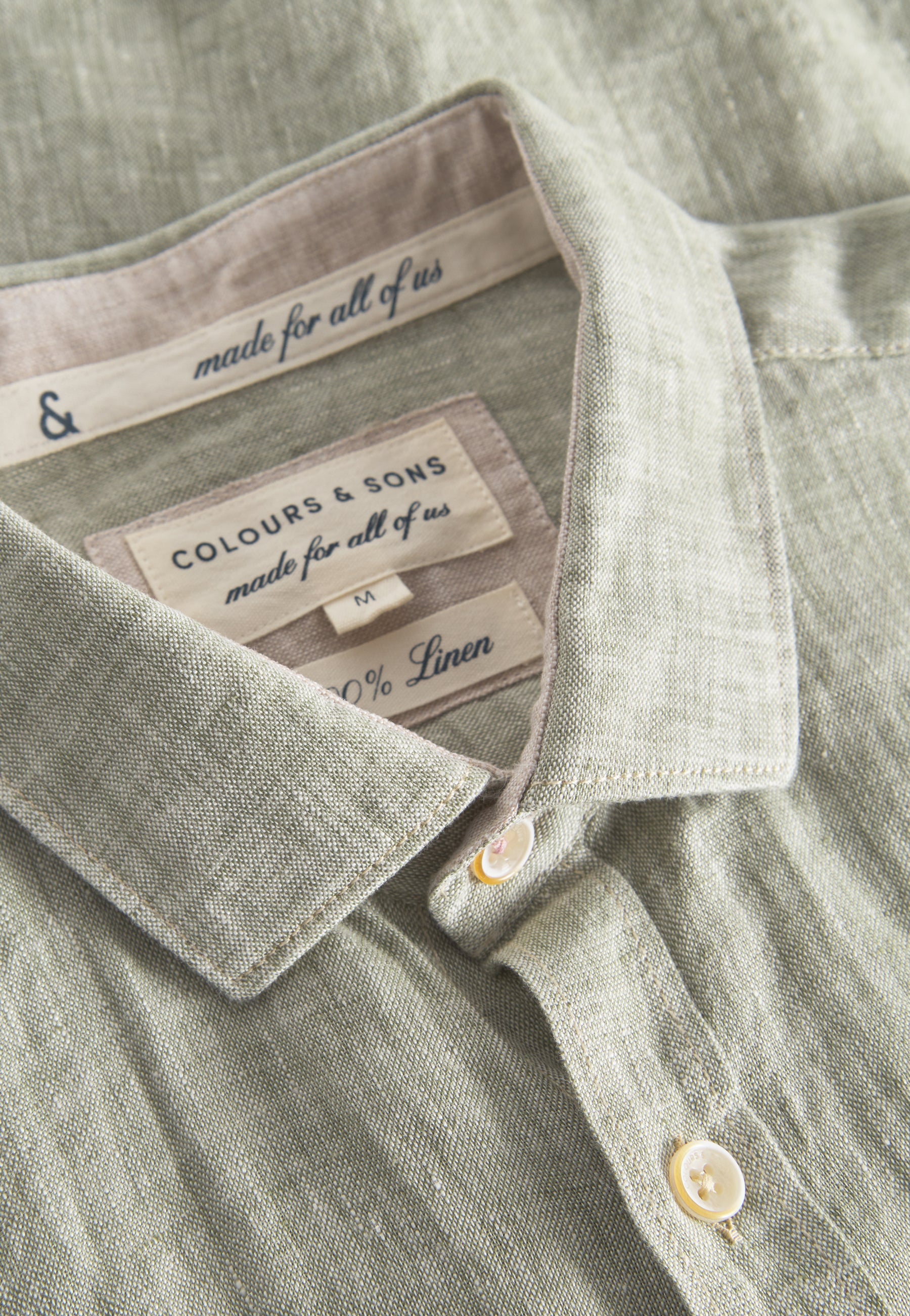 Shirt-Linen in Olive Shirts Colours and Sons   