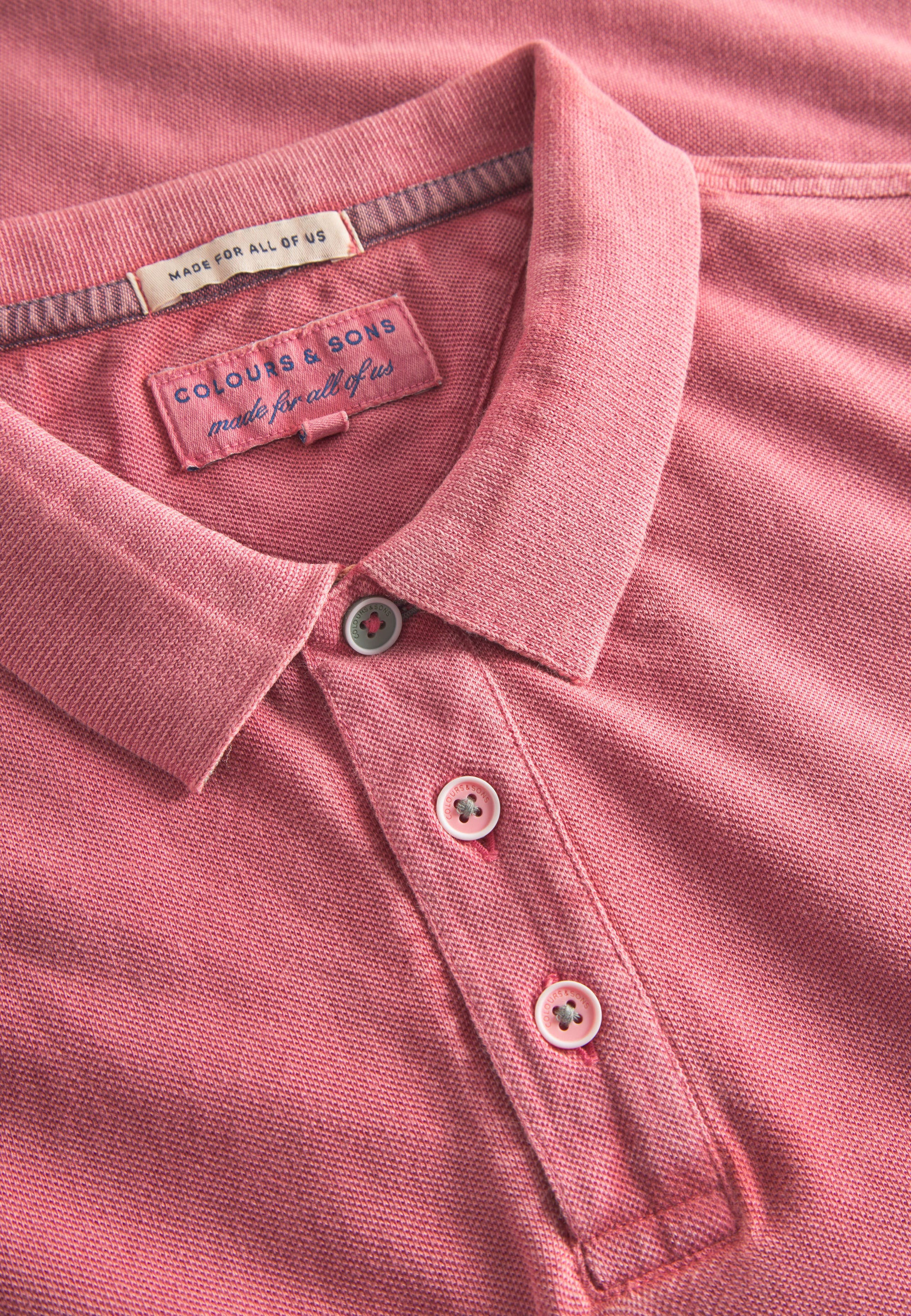 Polo Garment Dyed in Mauve Polos Colours and Sons   