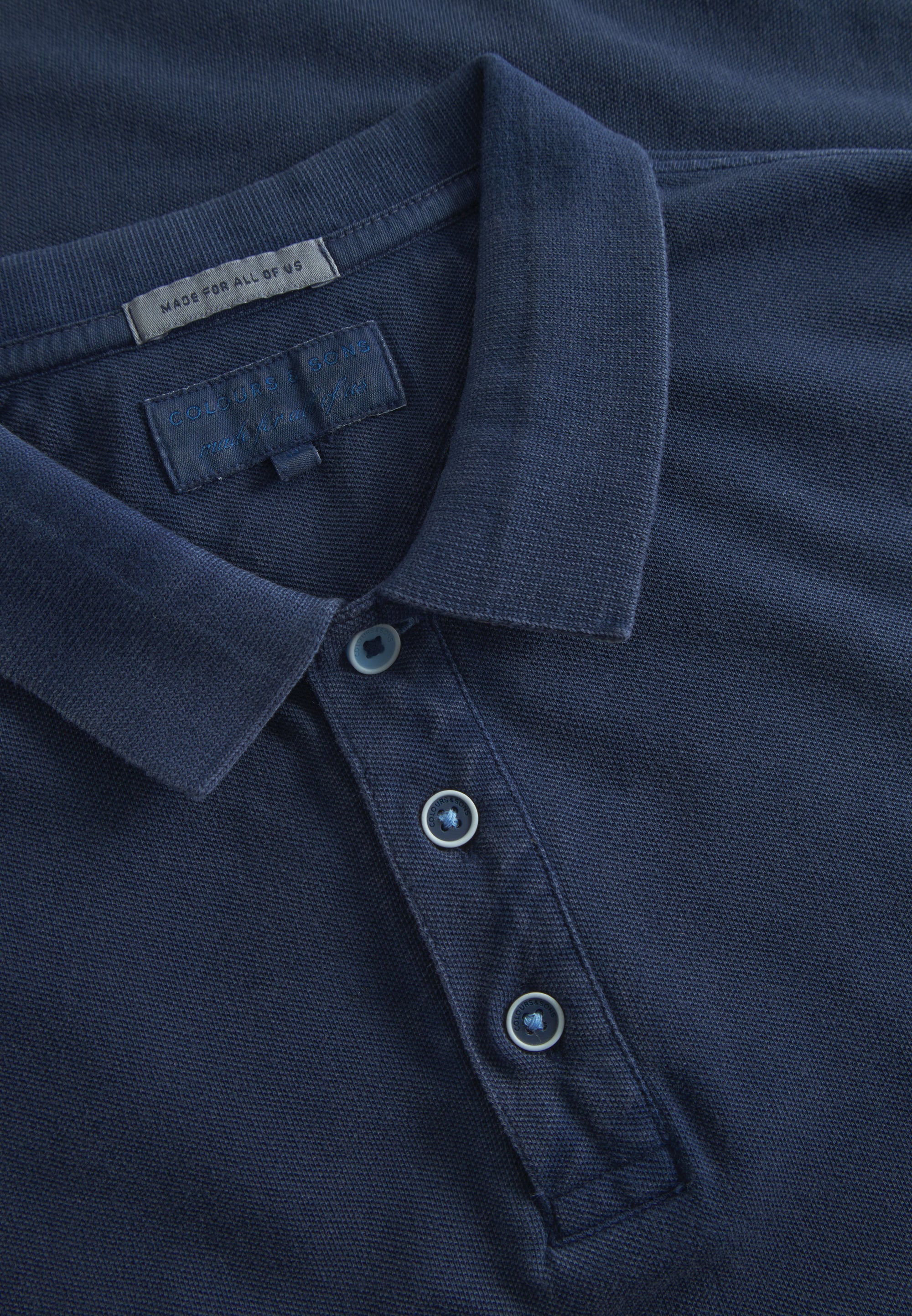 Polo Garment Dyed in Navy Polos Colours and Sons   