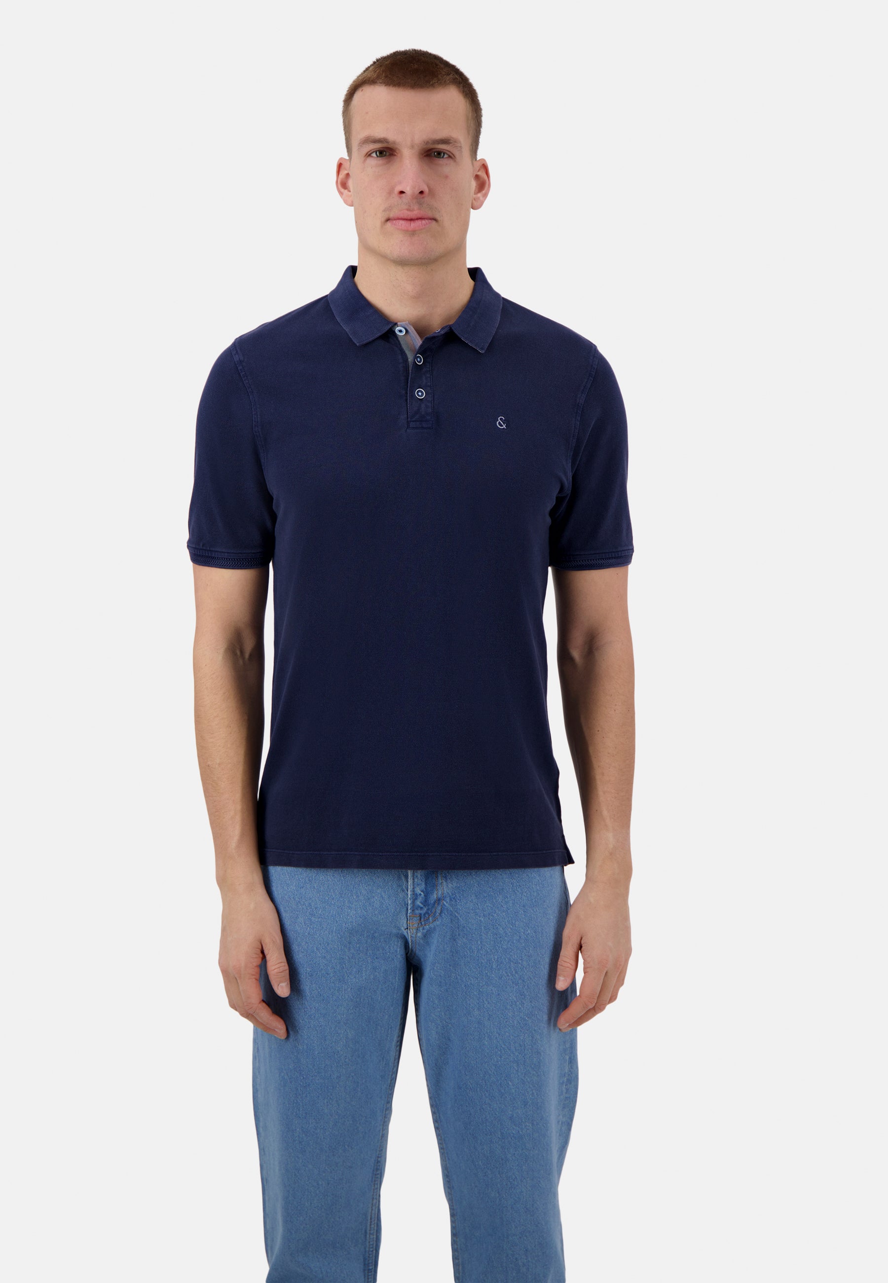 Polo Garment Dyed in Navy Polos Colours and Sons   