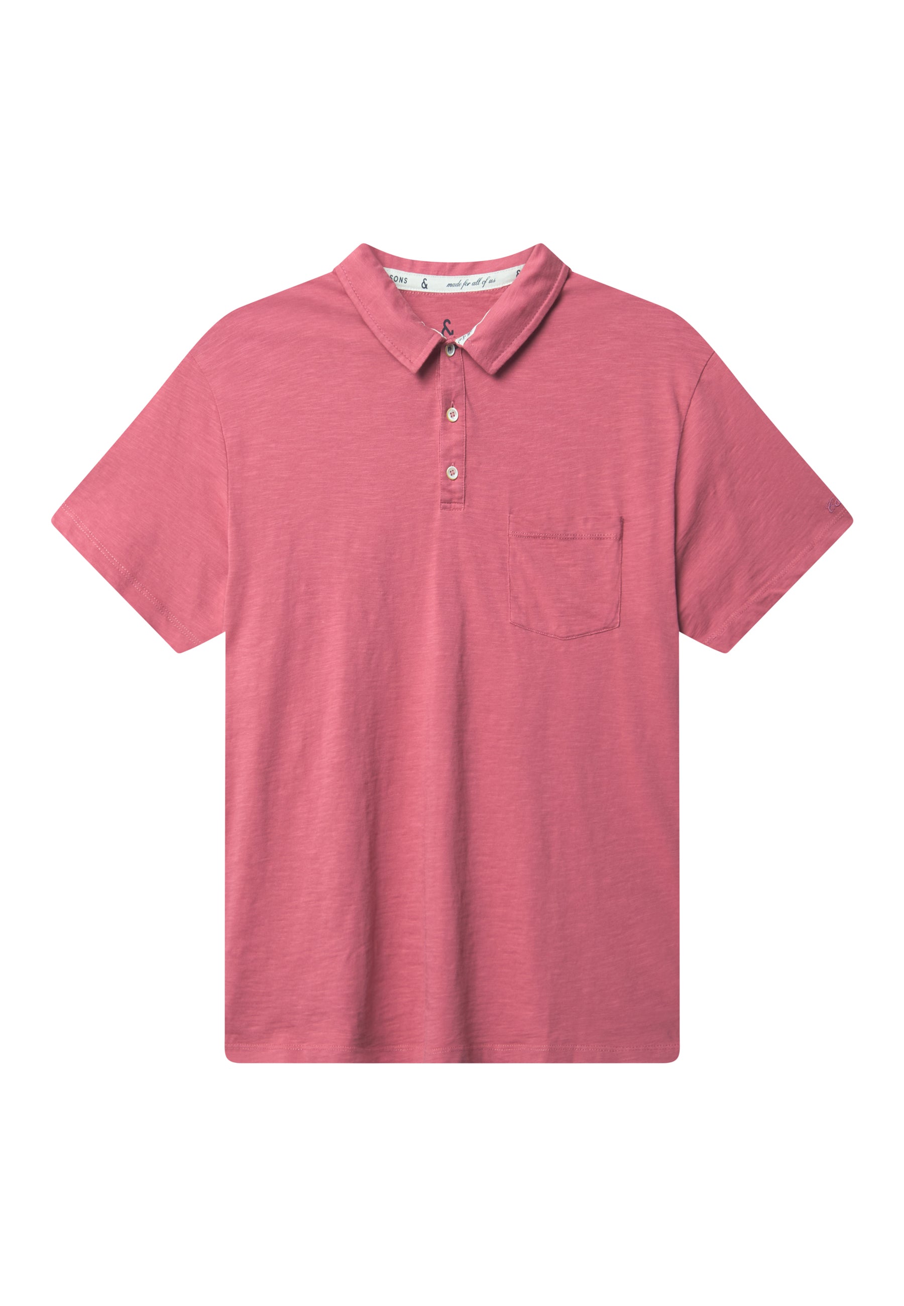 Polo - Slub in Mauve Polos Colours and Sons   