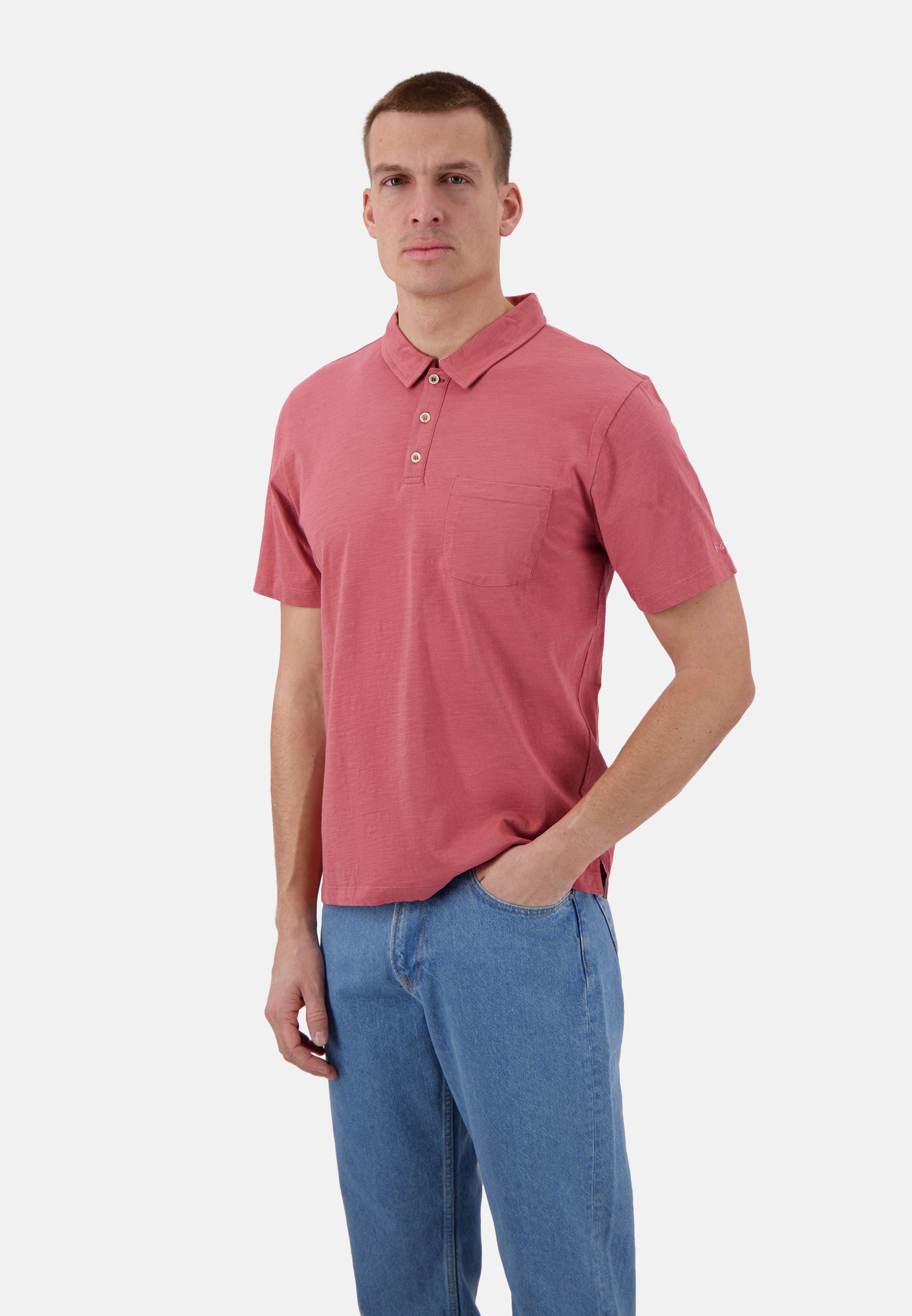 Polo - Slub in Mauve Polos Colours and Sons   