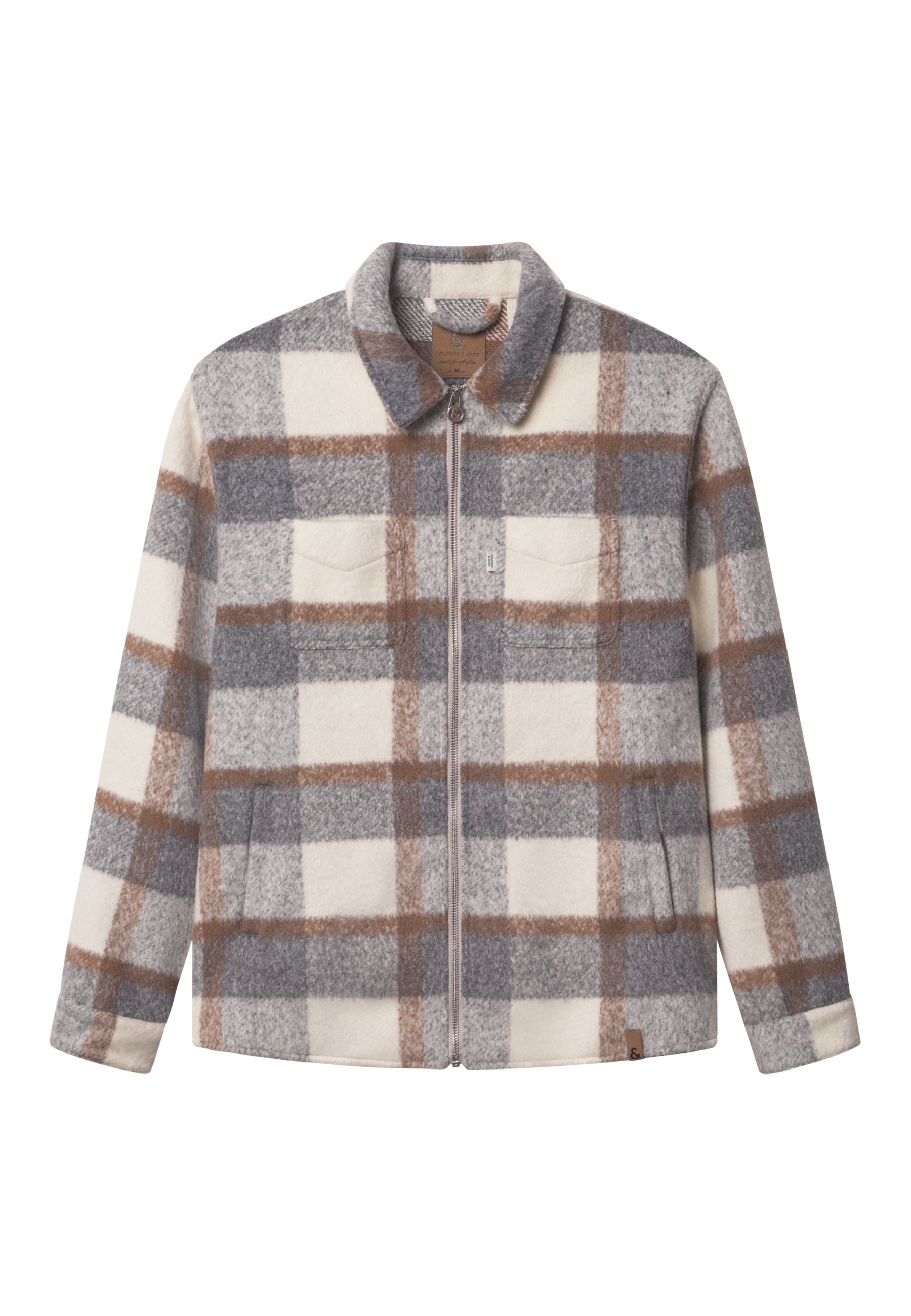 Worker Jacket Zipped in Desert Check Jackets Colours and Sons   